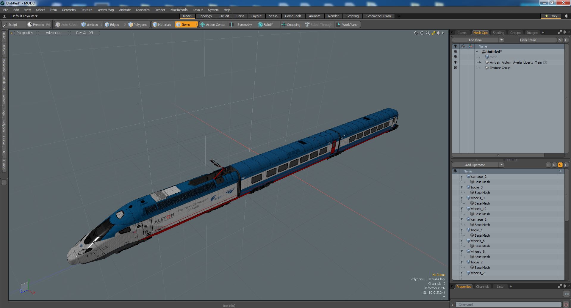 Amtrak Alstom Avelia Liberty Train 3D model