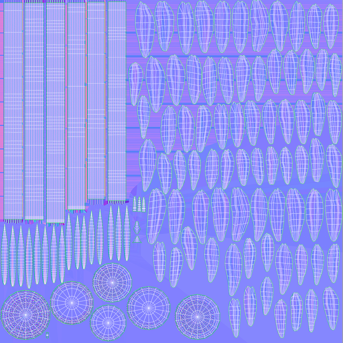 Leucanthemum Vulgare Flowers Set 3D