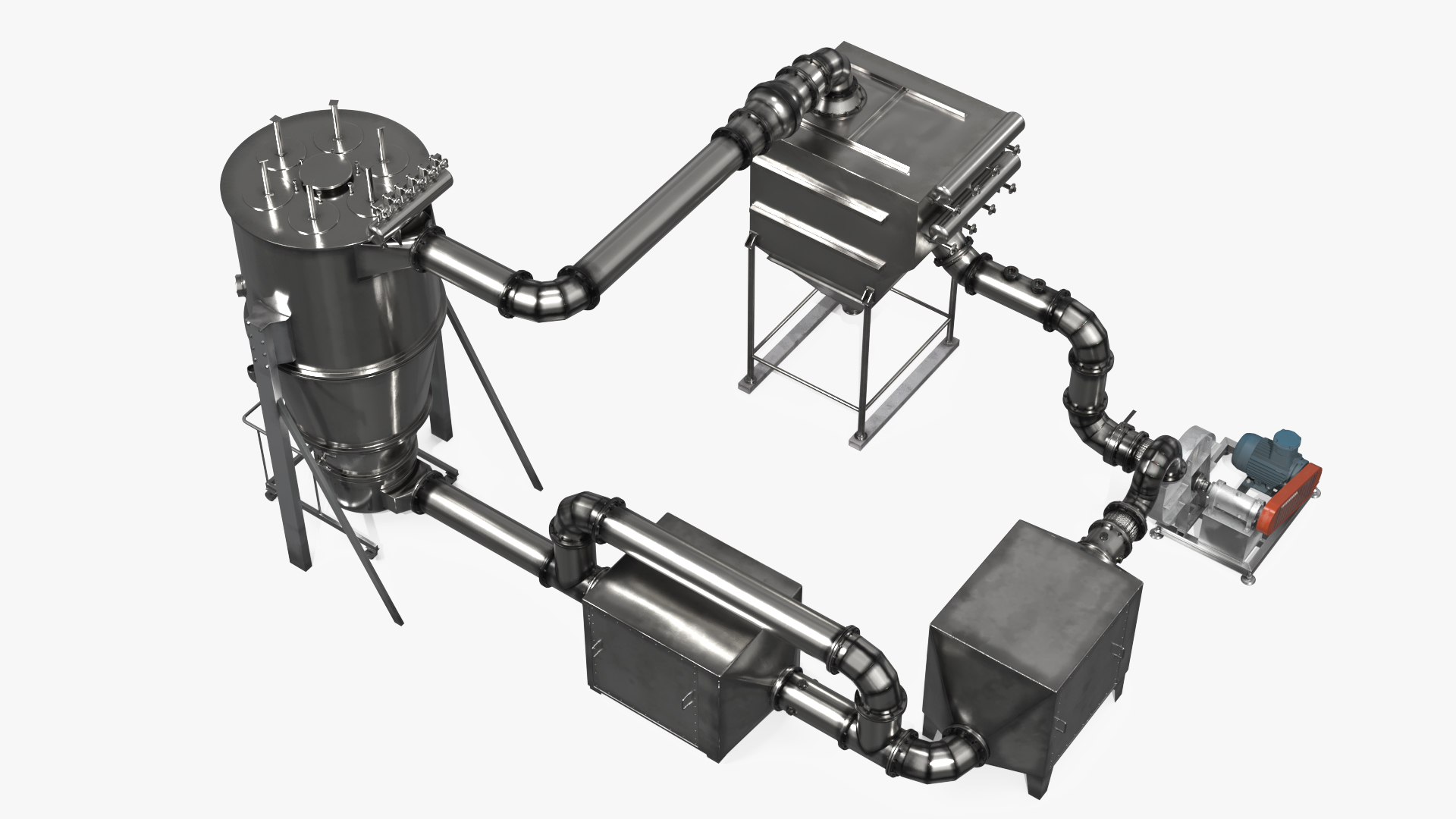 Chemical Processing Fluid Bed Dryer Simplified, view 3