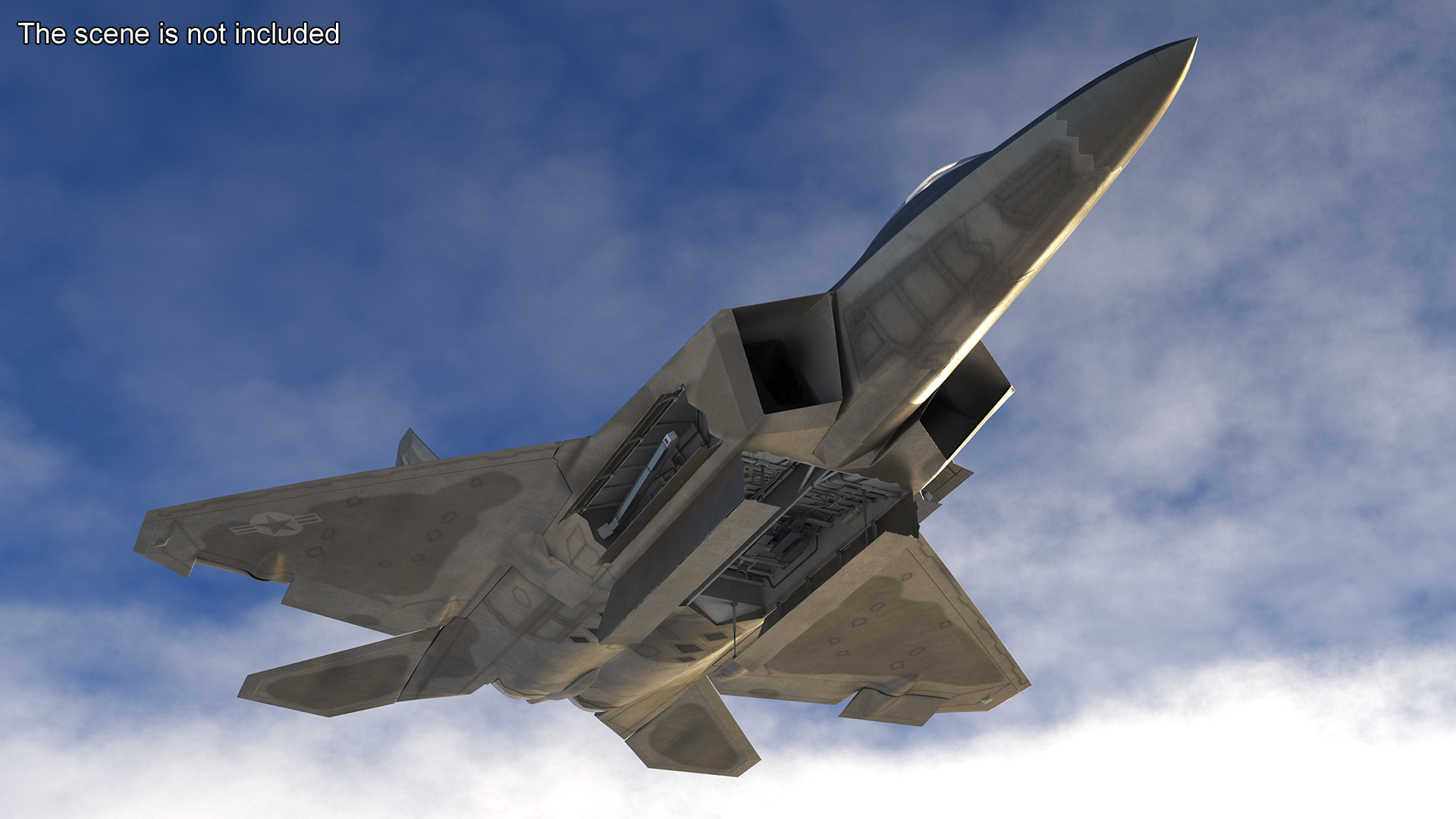 Lockheed Martin F 22 Raptor Rigged 3D model