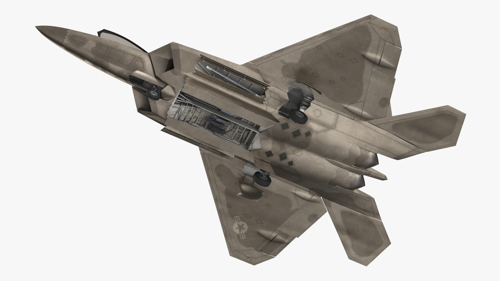 Lockheed Martin F 22 Raptor Rigged 3D model