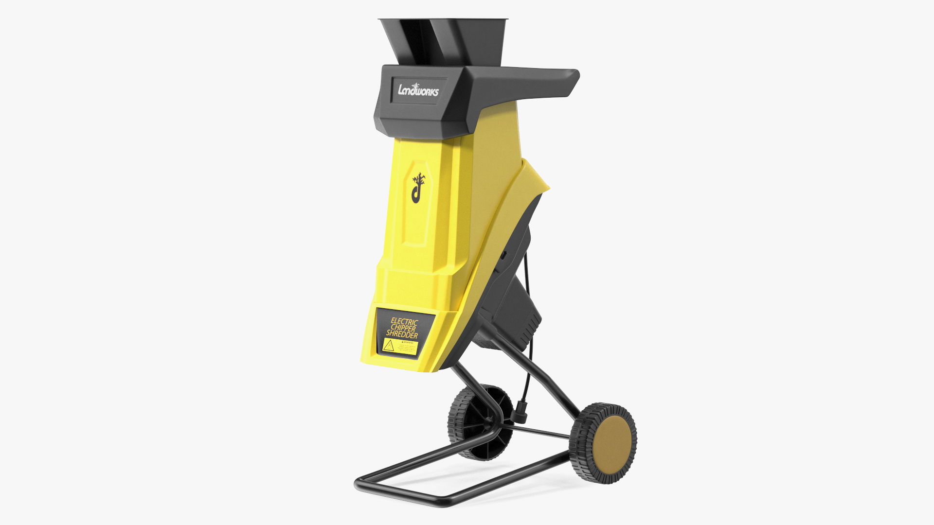 Compact Wood Chipper Landworks Yellow 3D