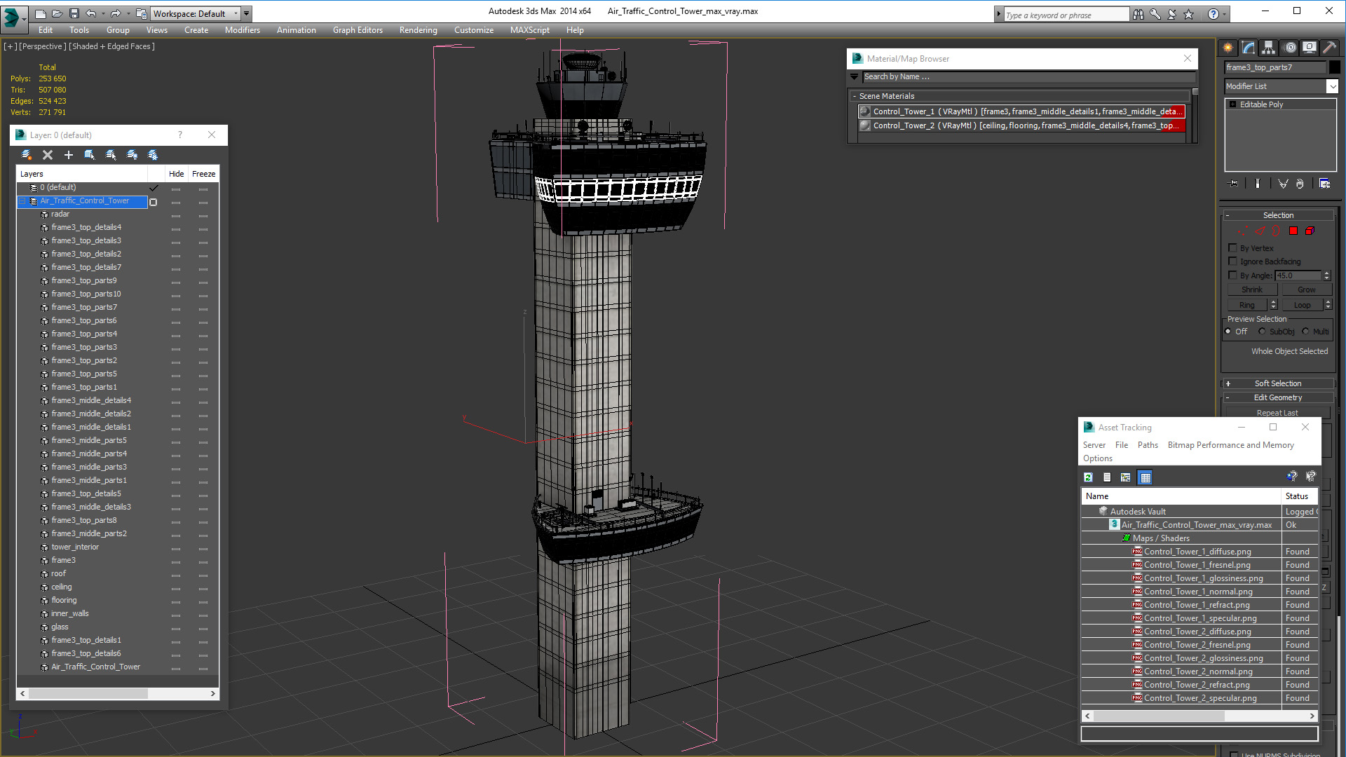 3D model Air Traffic Control Tower