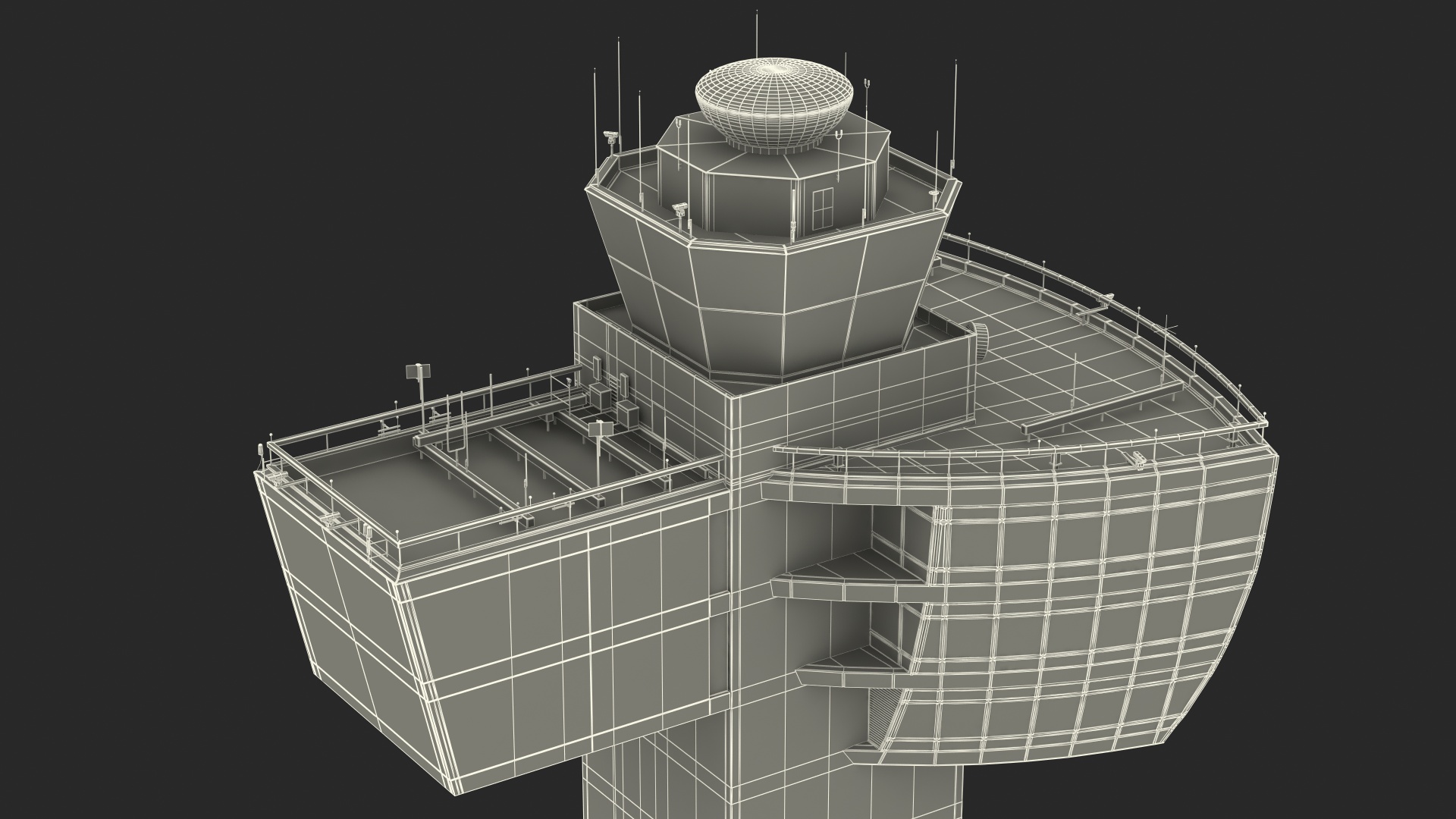 3D model Air Traffic Control Tower