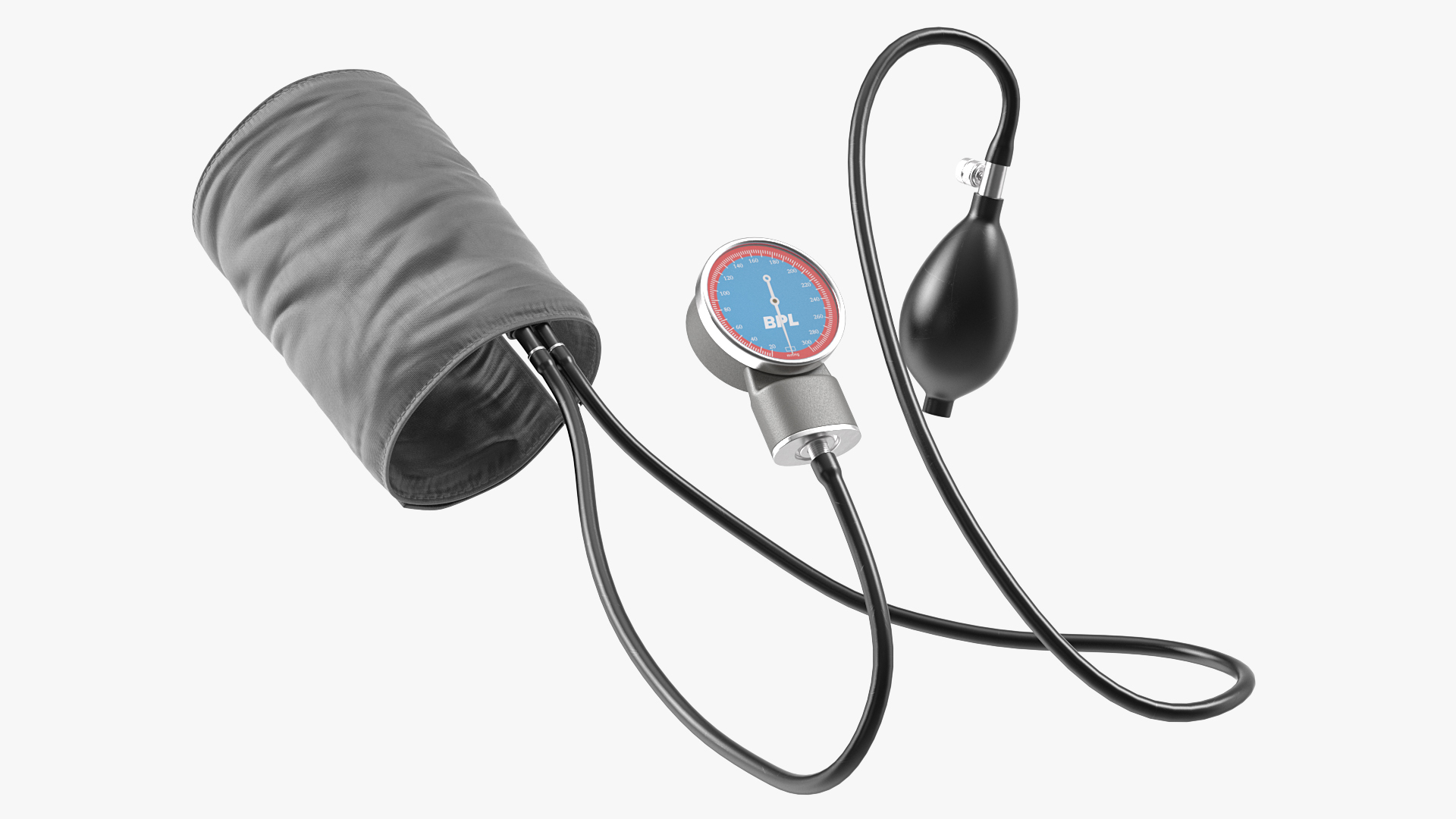 BPL Manual Aneroid Sphygmomanometer Inflated 3D model