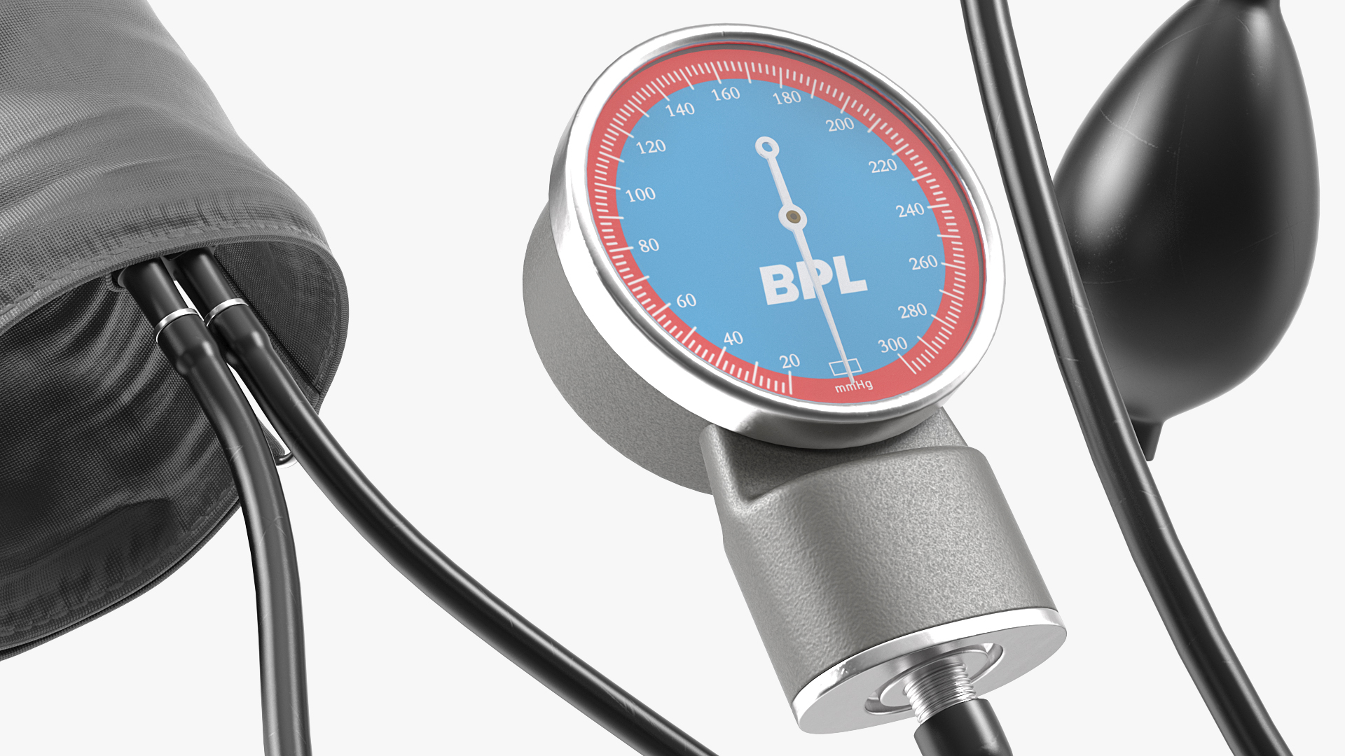 BPL Manual Aneroid Sphygmomanometer Inflated 3D model