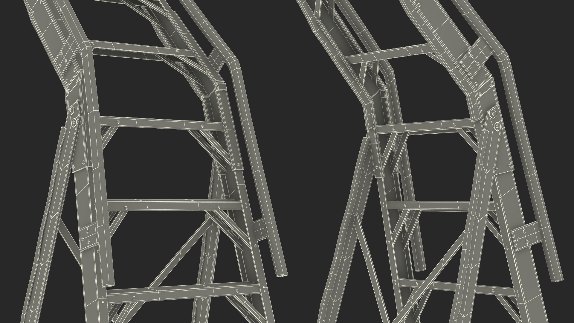 Aircraft Repair Ladder 9 Ft 3D
