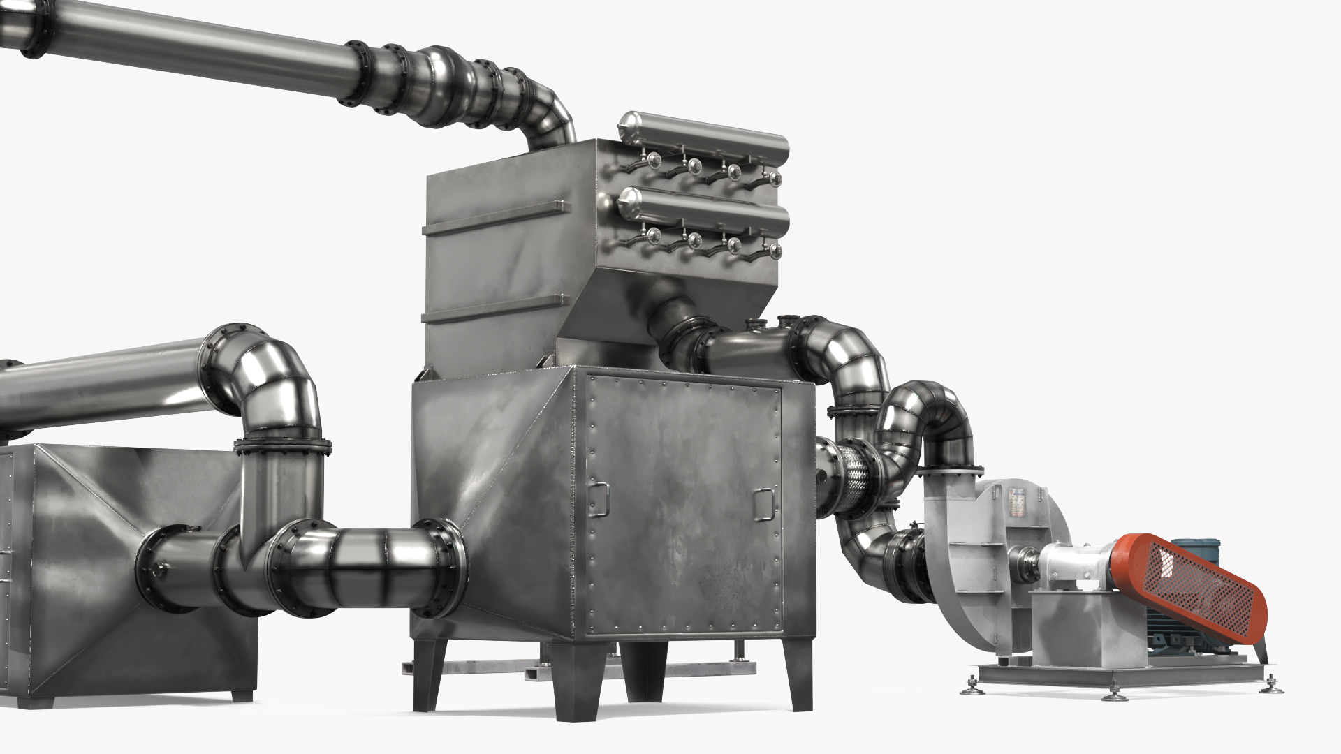 Industrial Fluid Bed Dryer System with Piping, view 6