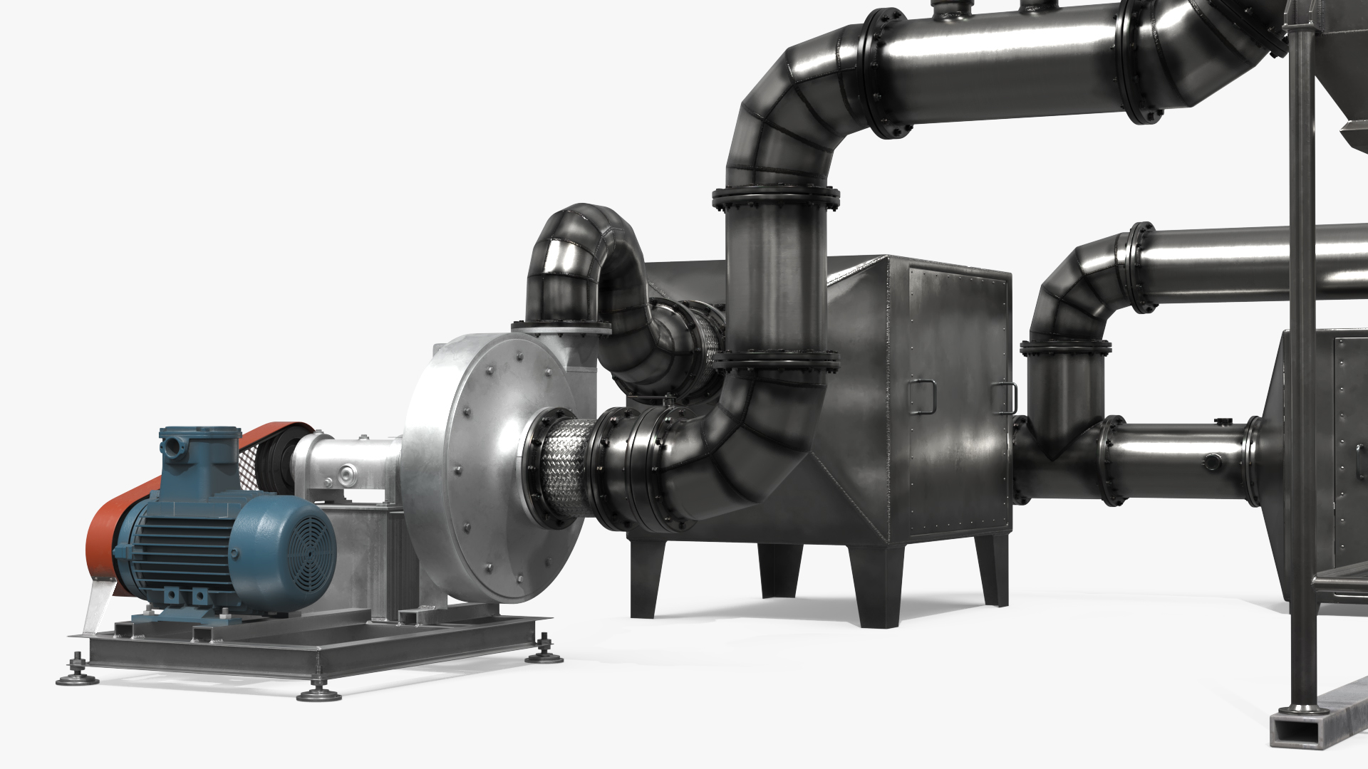 Industrial Fluid Bed Dryer System with Piping, view 8