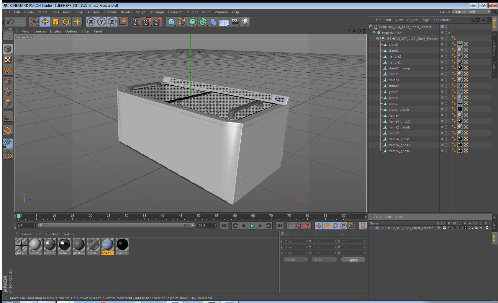 3D LIEBHERR SGT 1122 Chest Freezer