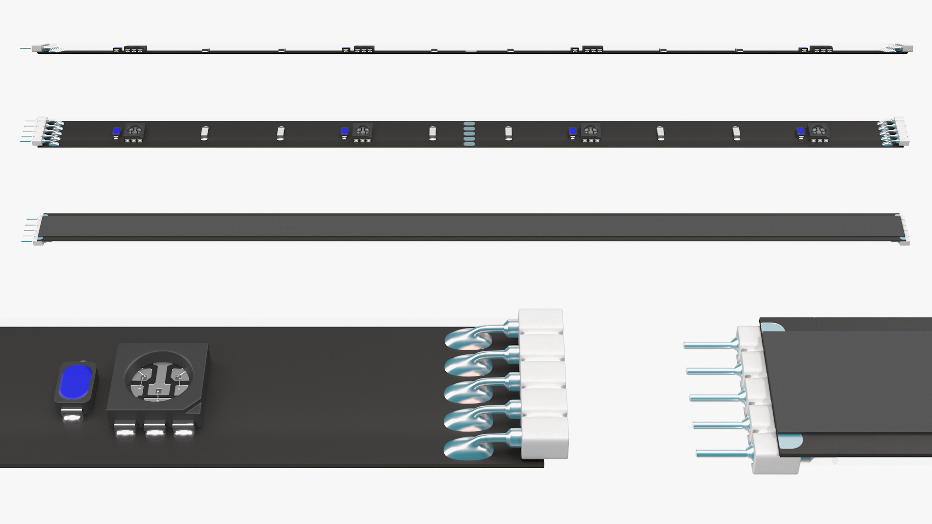3D LED Strip Bar model
