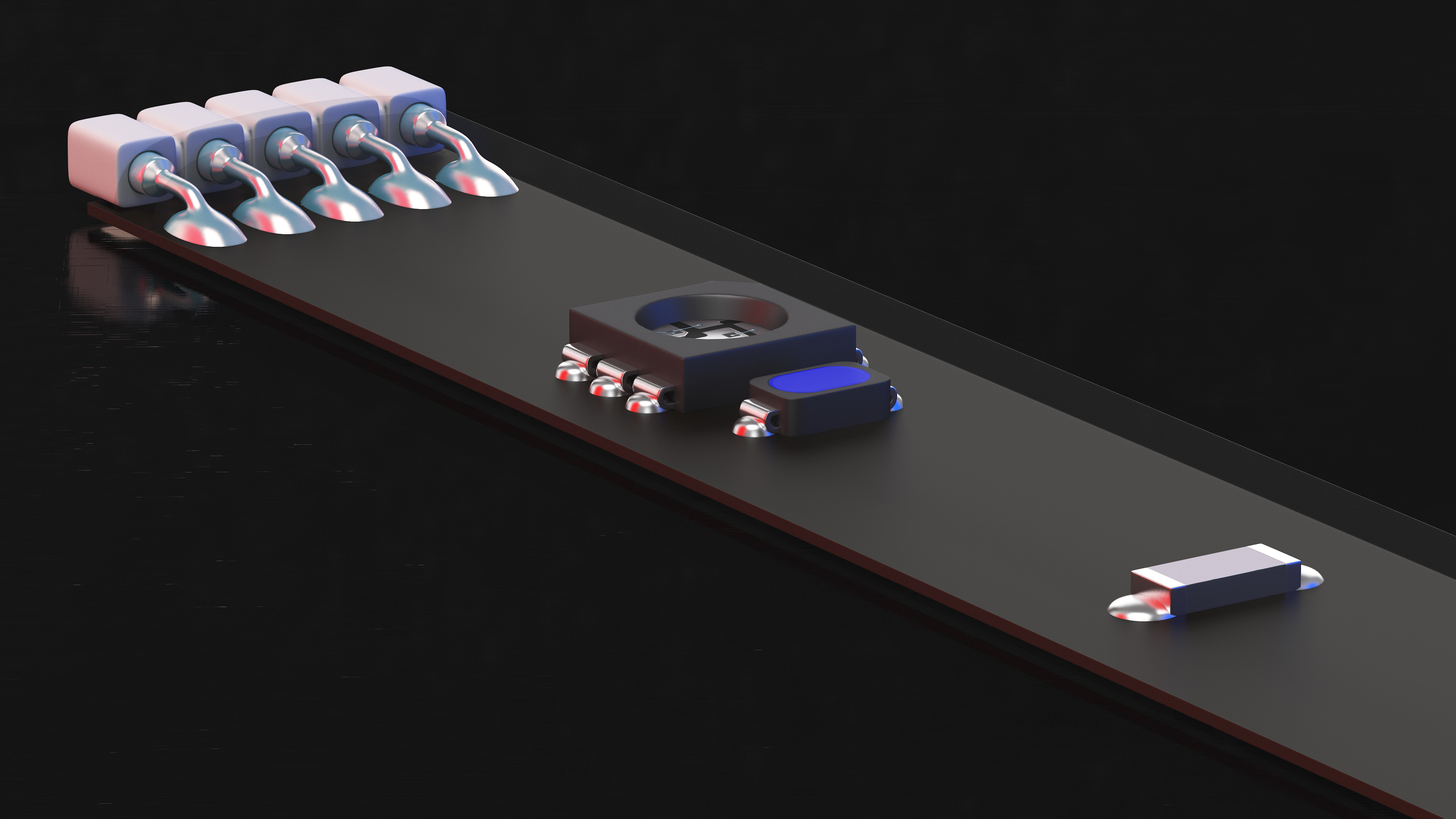 3D LED Strip Bar model