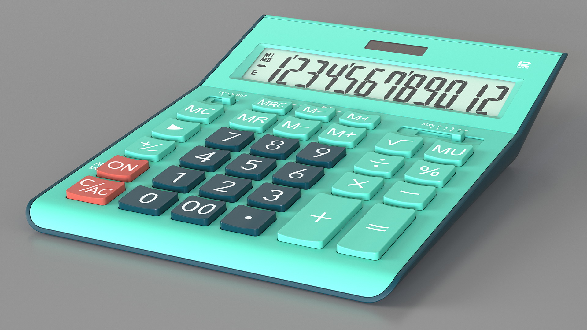 3D Teal Calculator Generic model