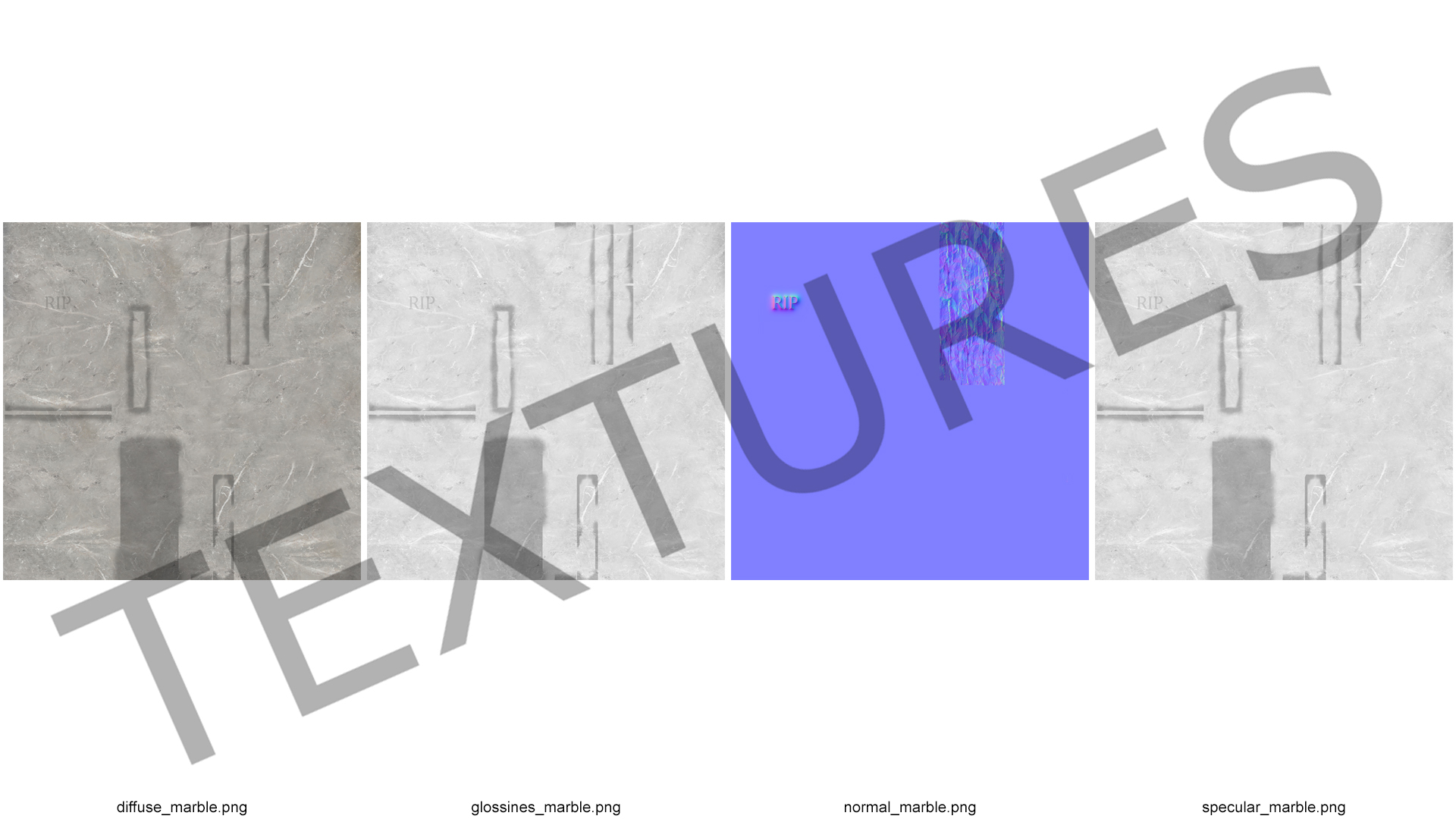 Marble Gravestone 3D