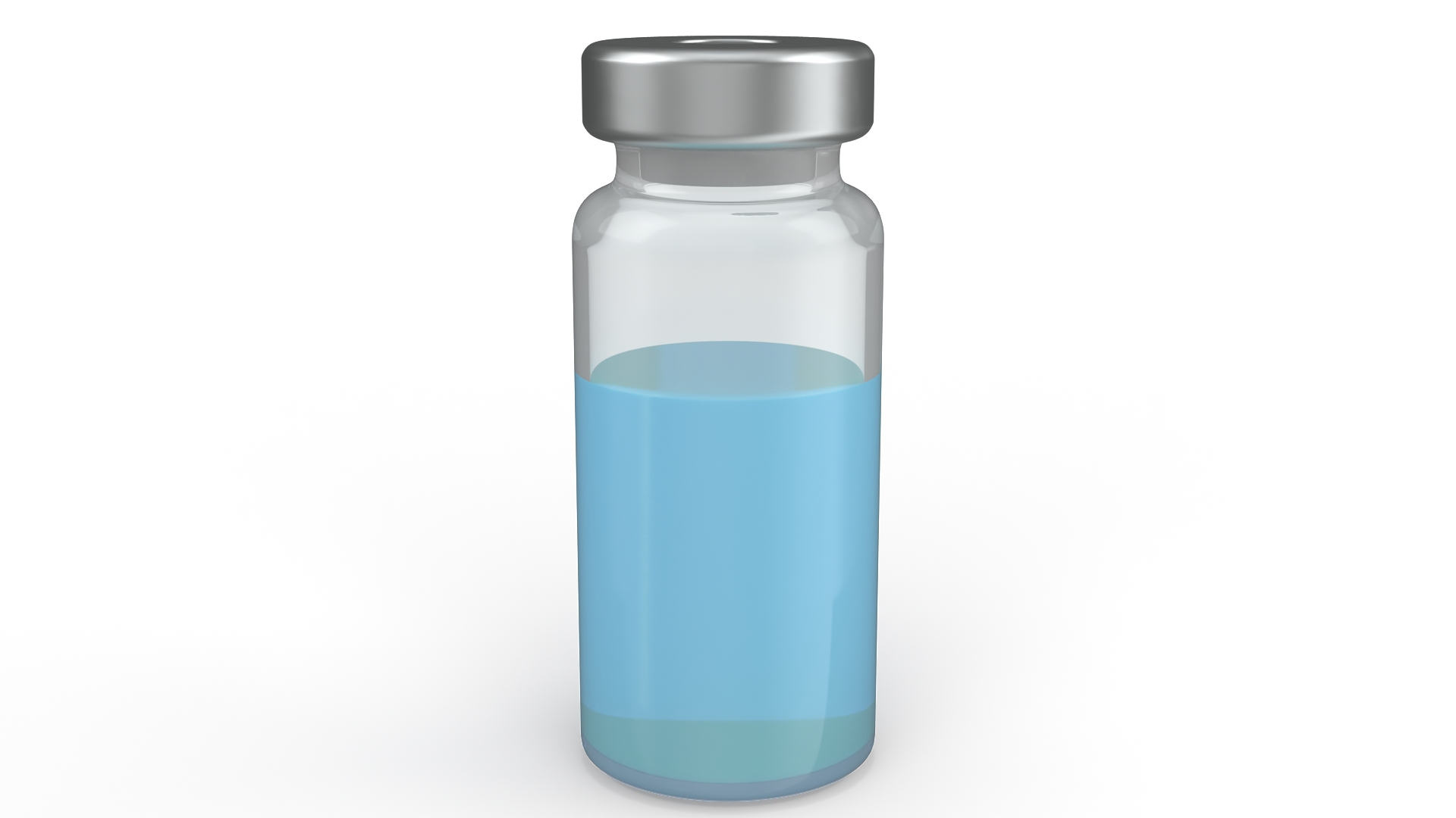 3D Short 10mL Serum Vial Blue
