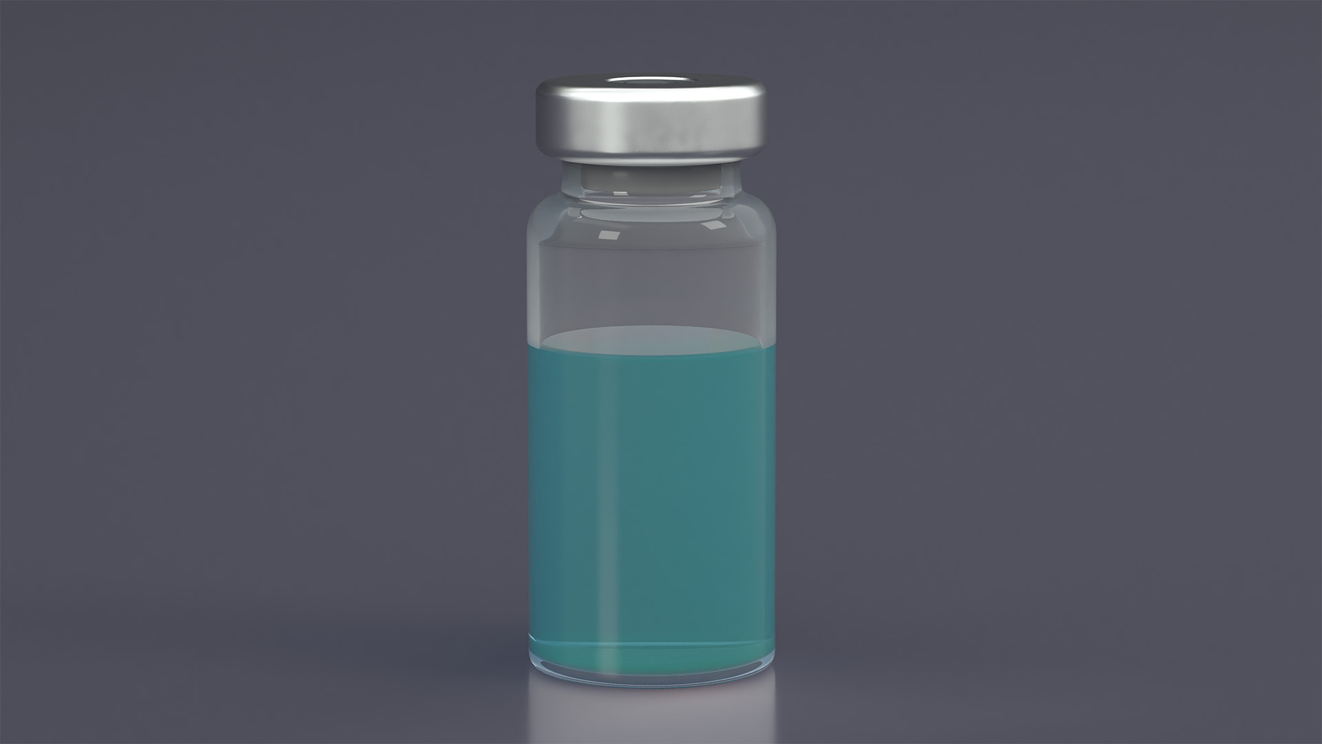 3D Short 10mL Serum Vial Blue