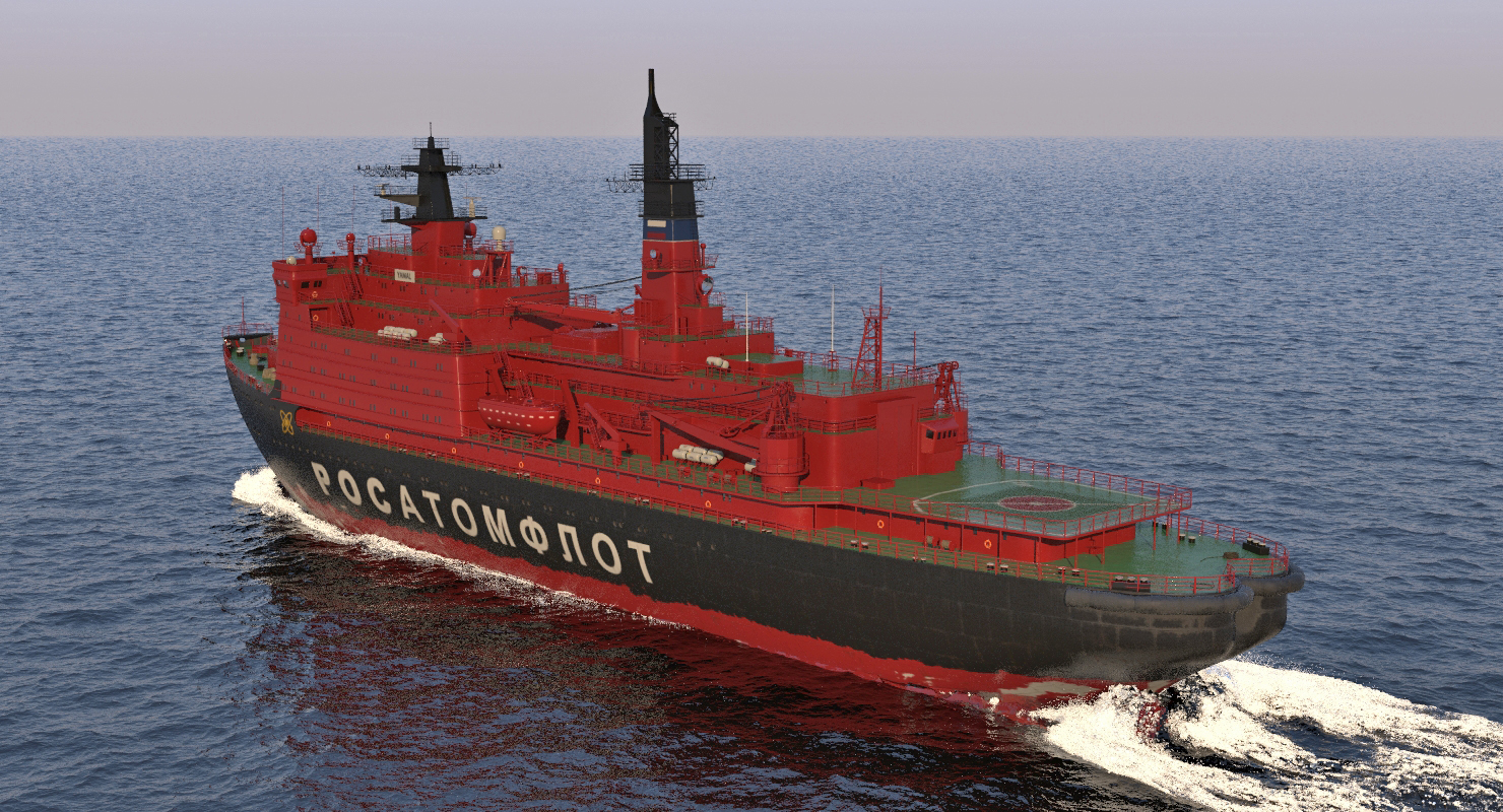 Nuclear Powered Icebreaker Yamal 3D