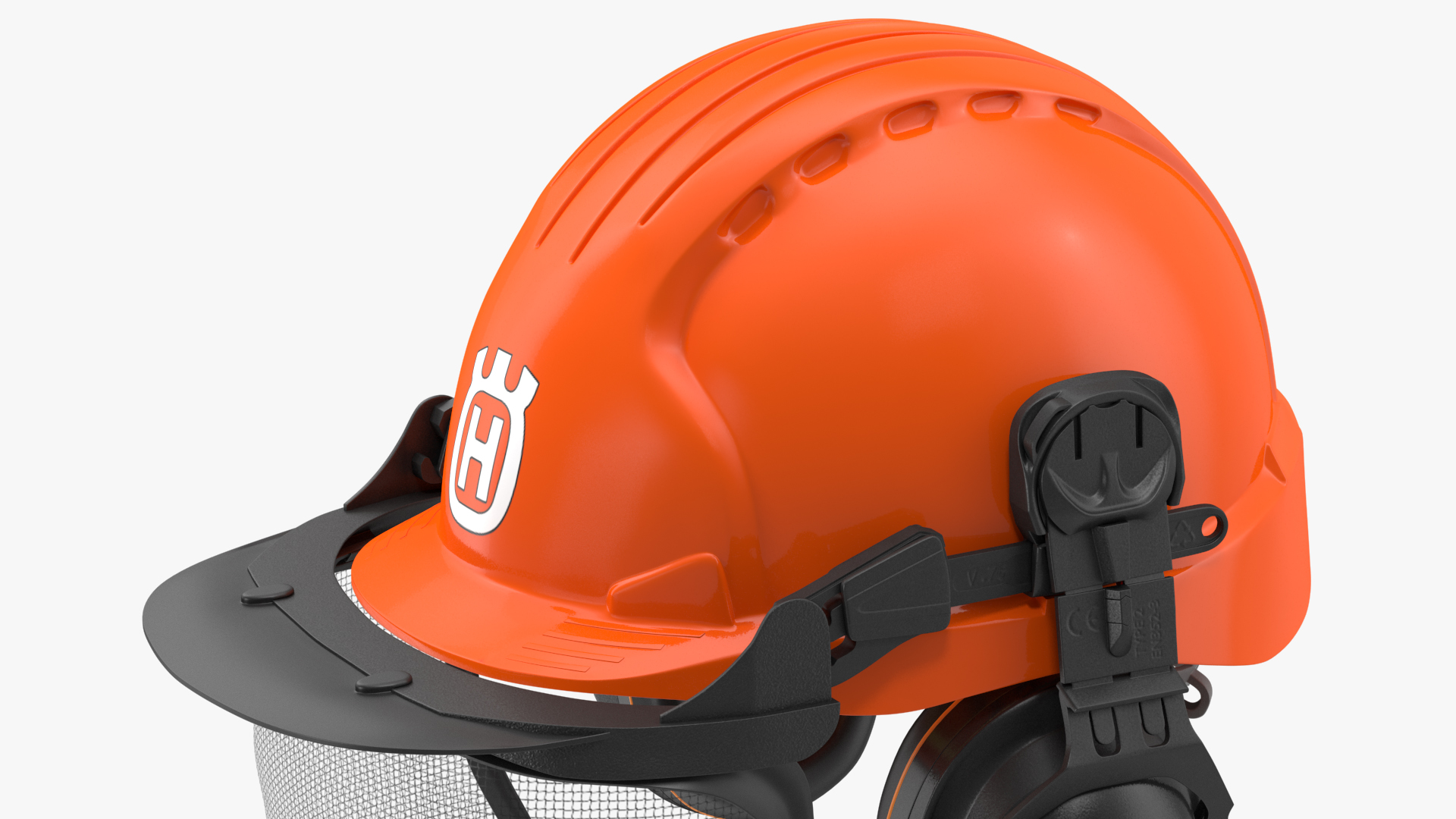 3D Orange Helmet Protect Head Husqvarna Forest model