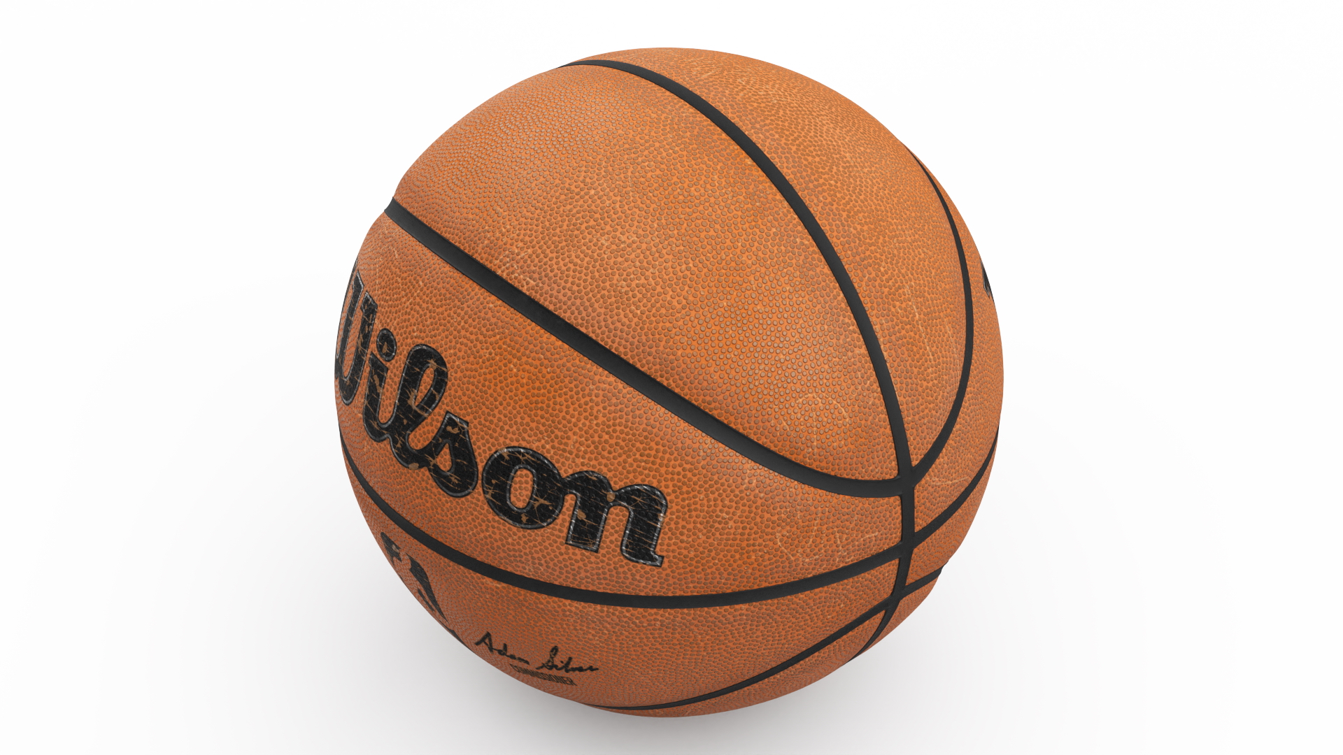 3D Used Official NBA Game Basketball model