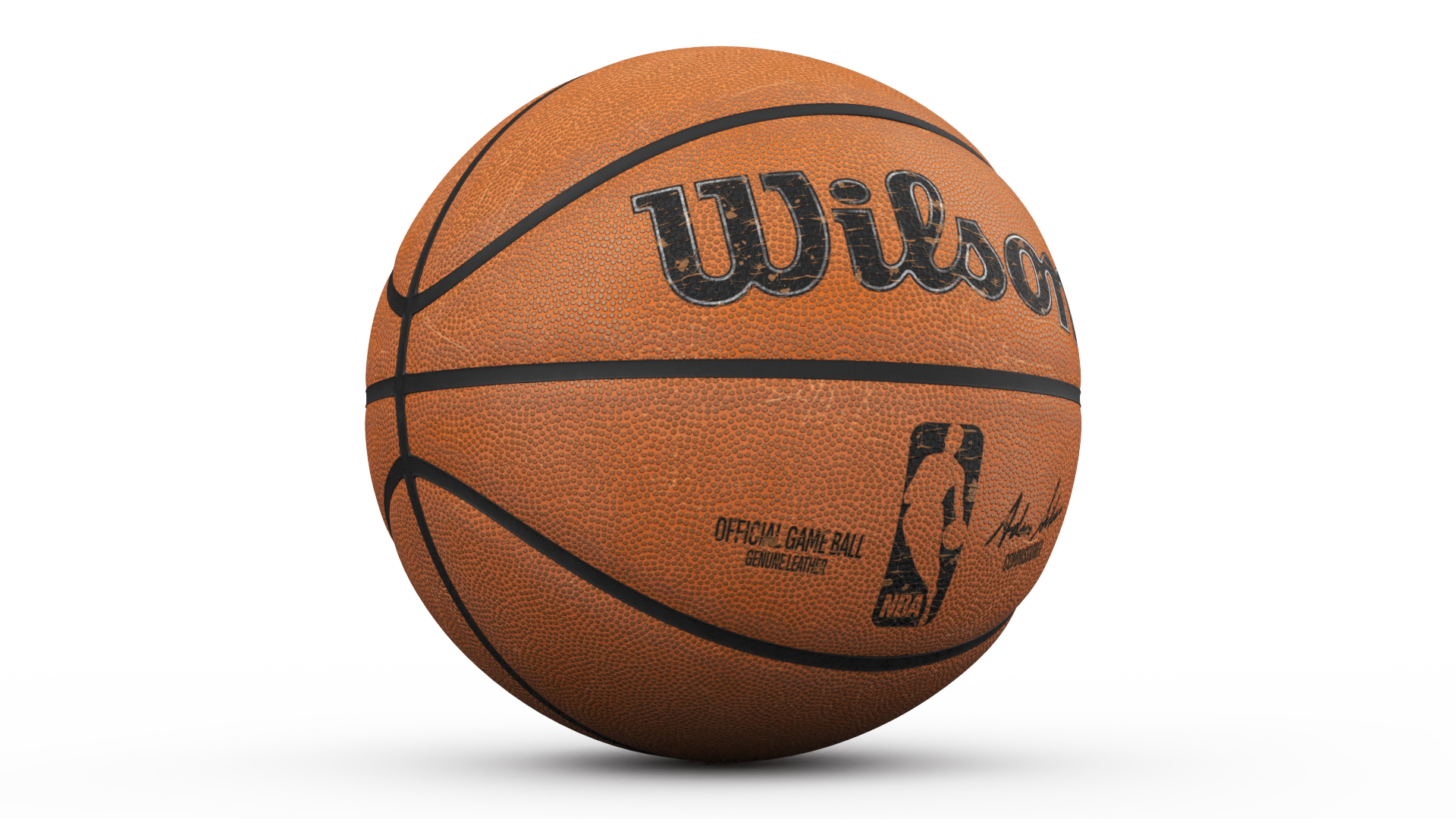 3D Used Official NBA Game Basketball model
