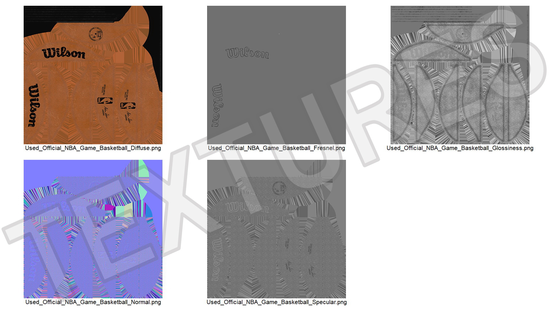 3D Used Official NBA Game Basketball model