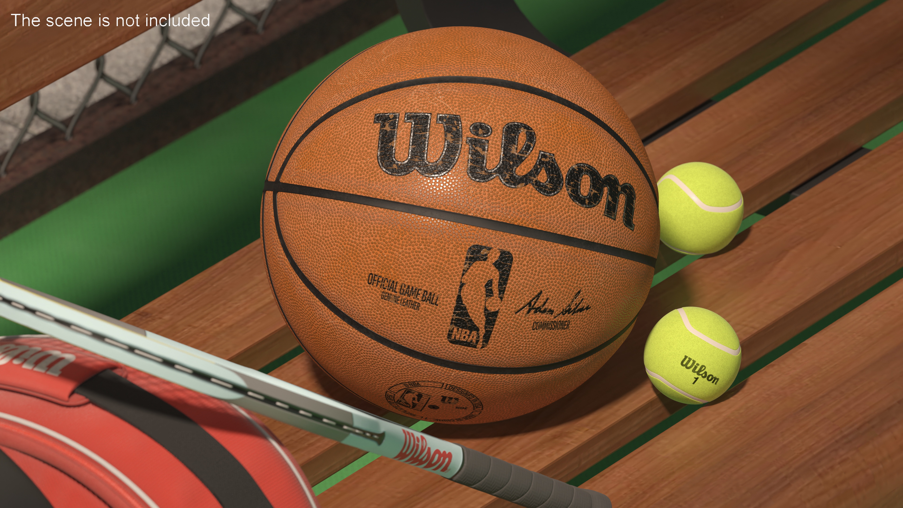 3D Used Official NBA Game Basketball model