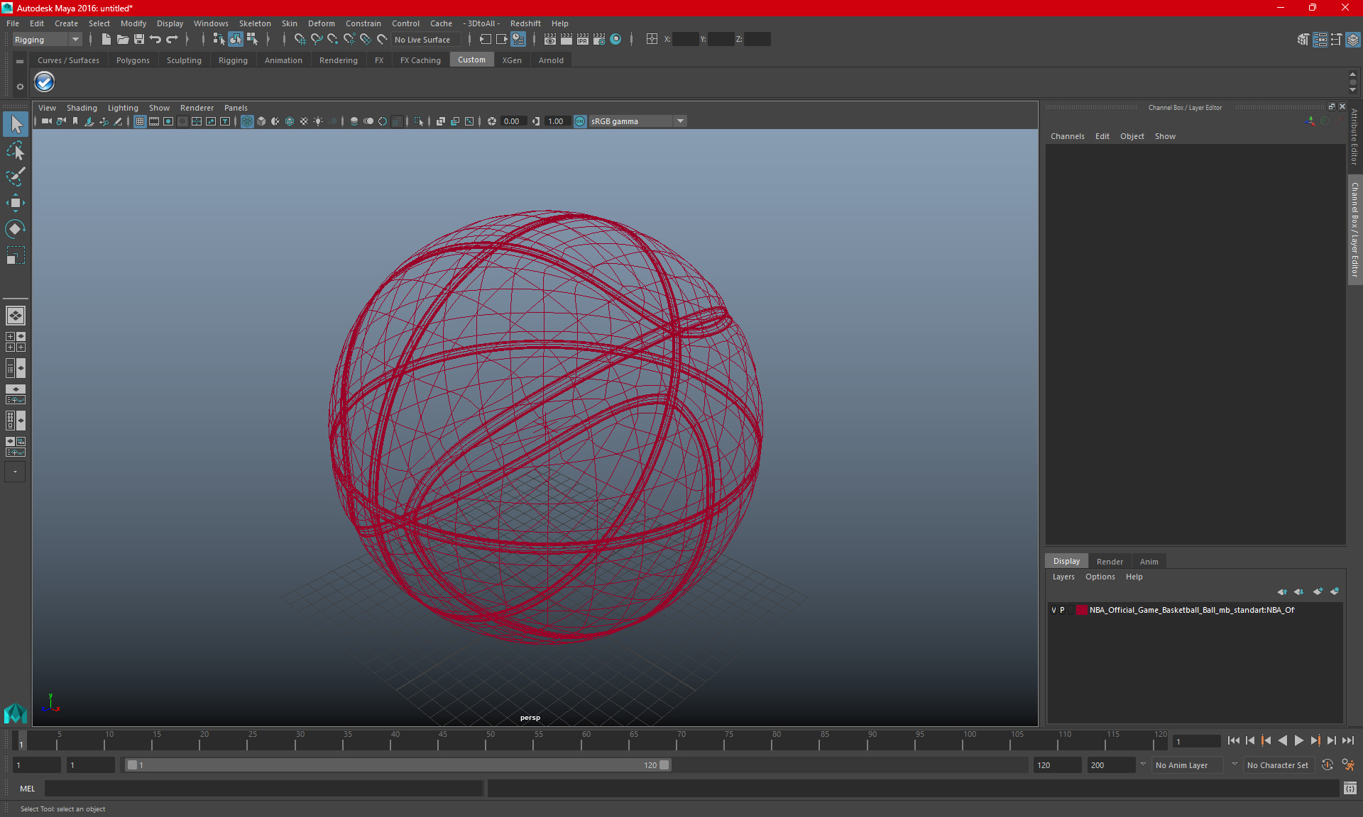 3D Used Official NBA Game Basketball model