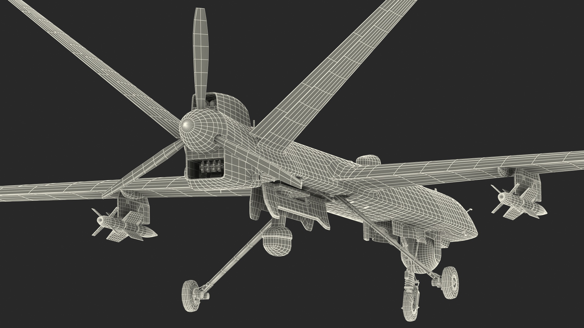 3D Unmanned Combat Aerial Vehicle Armed