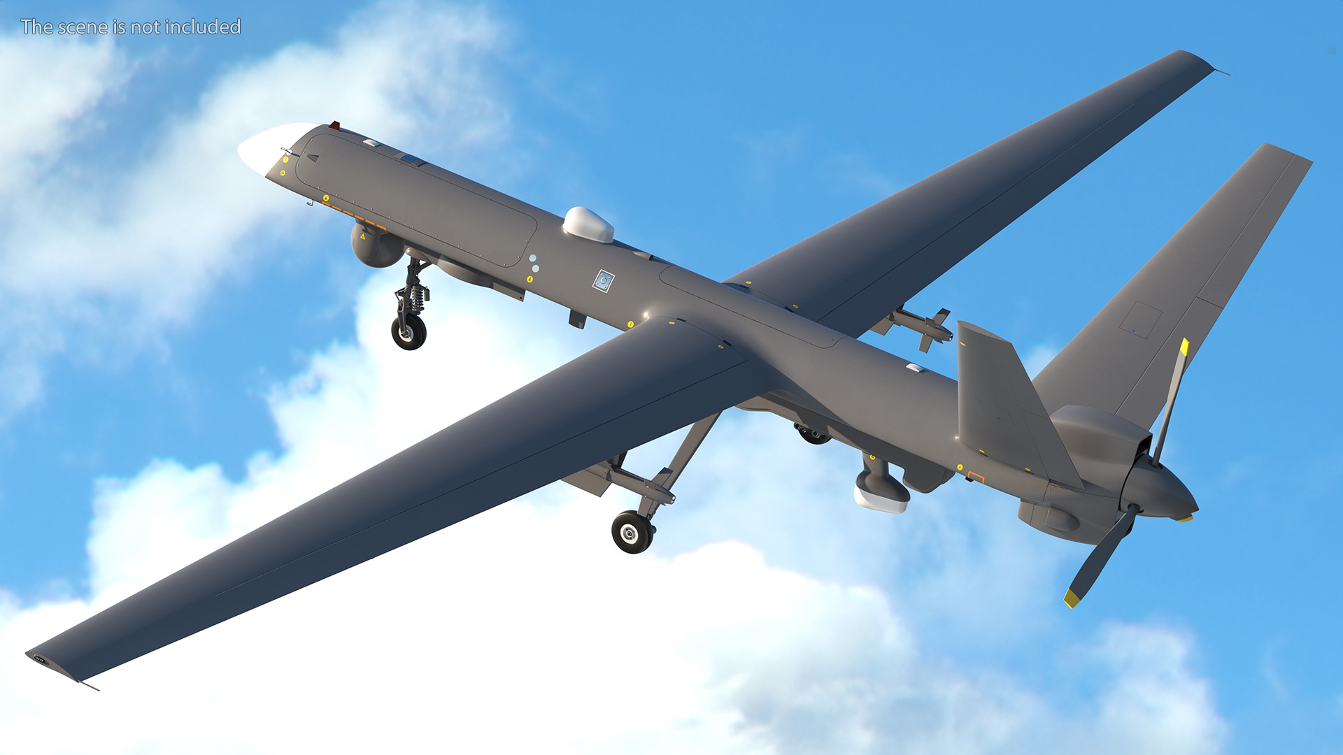 3D Unmanned Combat Aerial Vehicle Armed