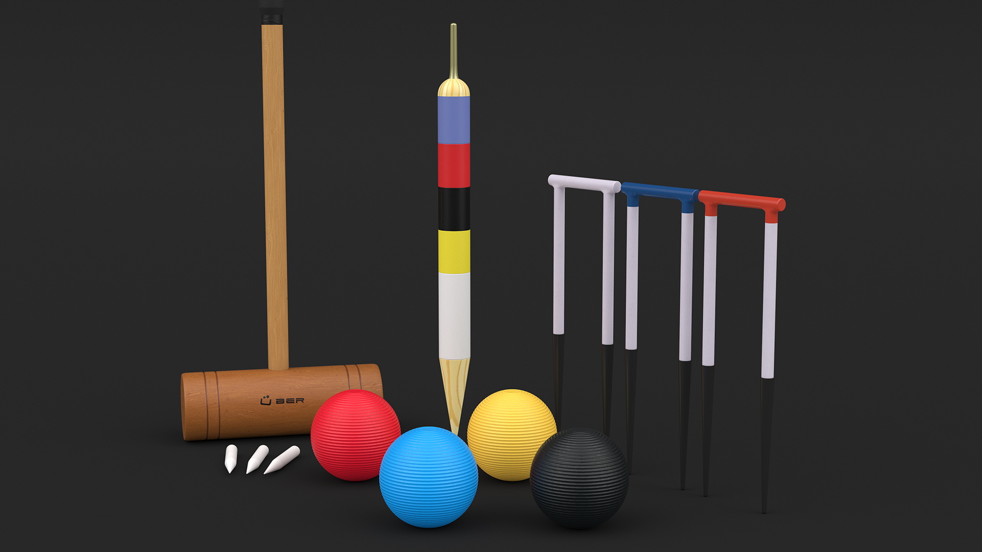 3D Croquet Set