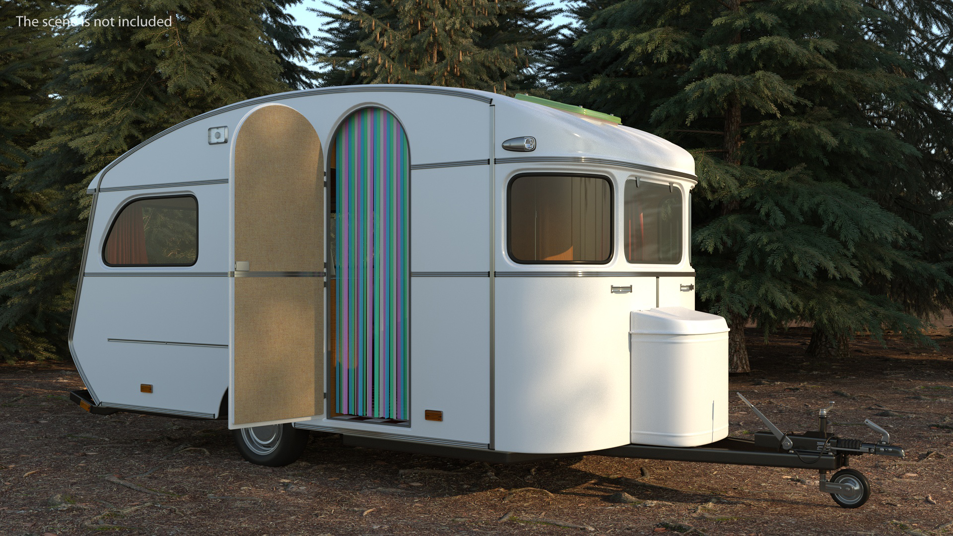 3D model Vintage Caravan Generic Rigged