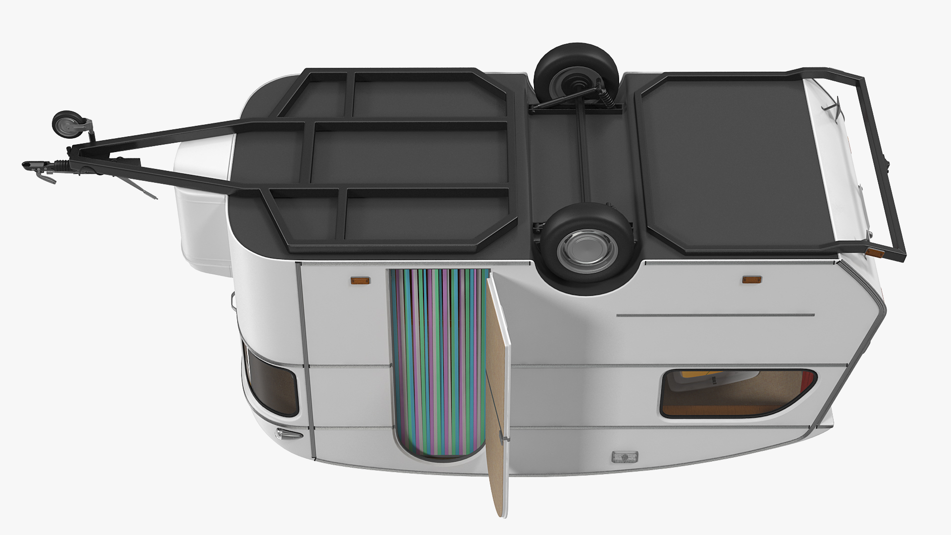 3D model Vintage Caravan Generic Rigged