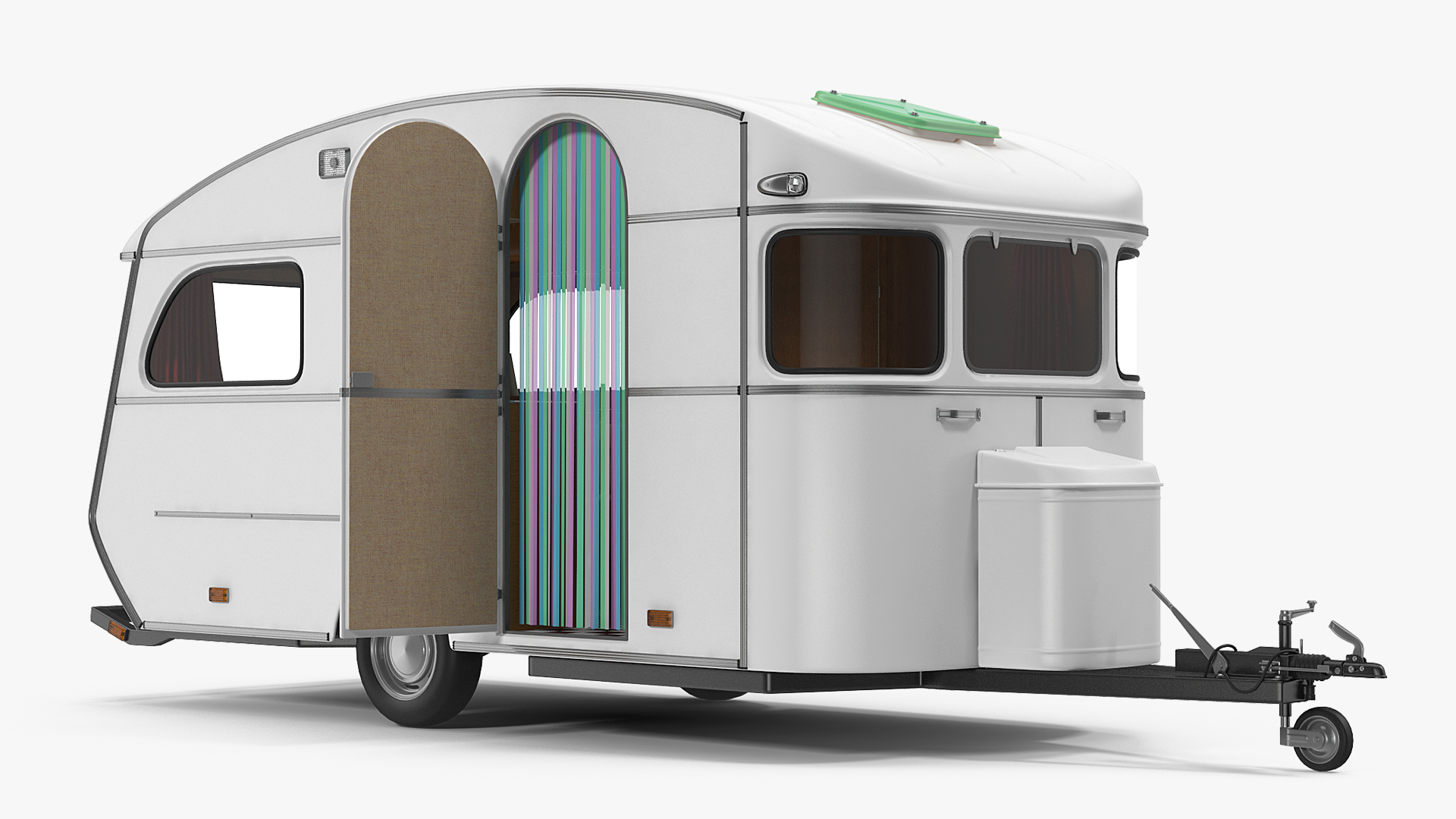 3D model Vintage Caravan Generic Rigged