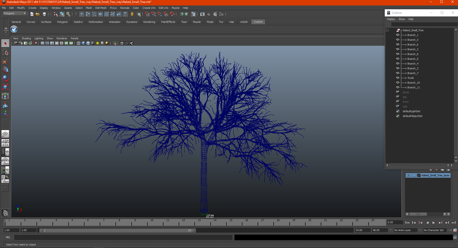 3D Naked Small Tree