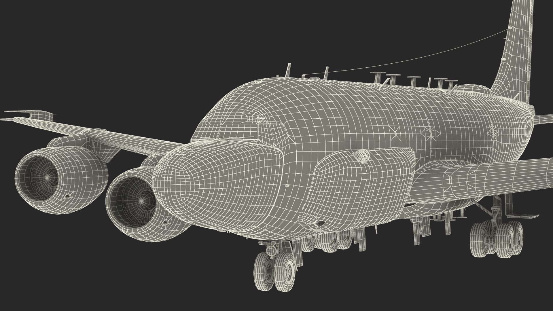 3D Boeing RC-135 Large Reconnaissance Aircraft model