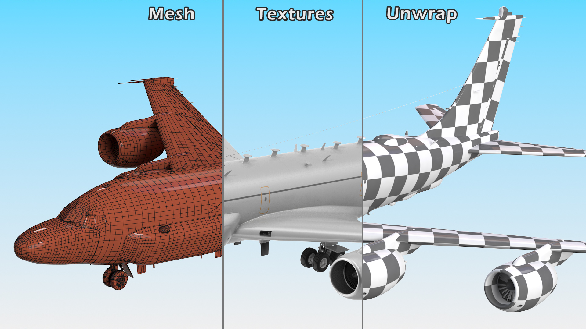 3D Boeing RC-135 Large Reconnaissance Aircraft model