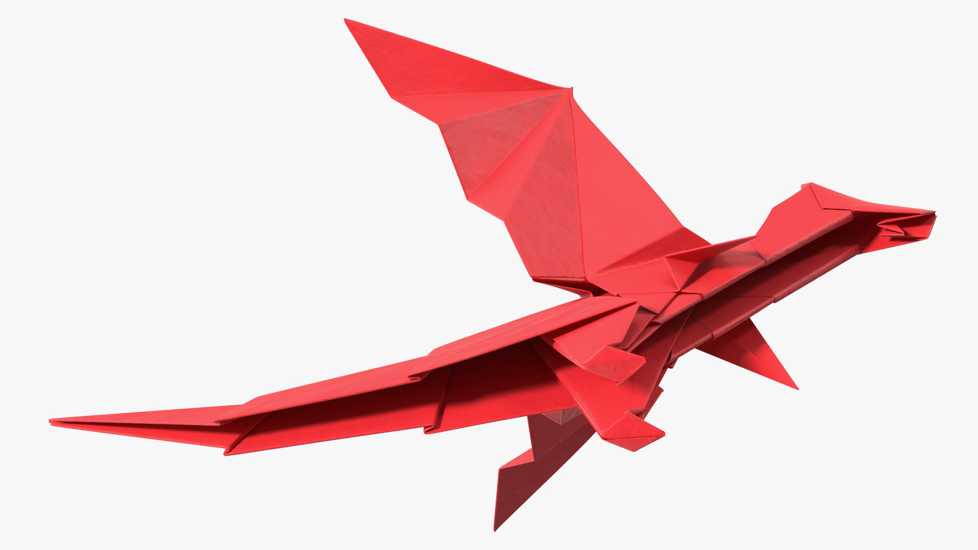 Origami Paper Red Dragon 3D model