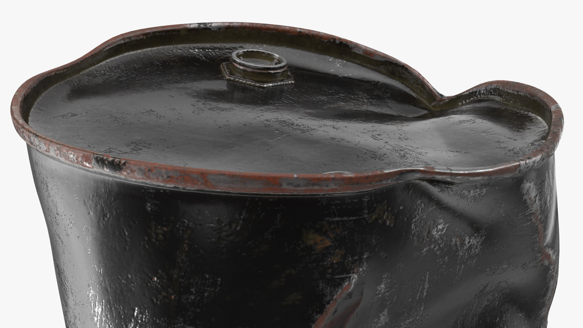 Damaged Chemical Barrel NFPA 704 3D