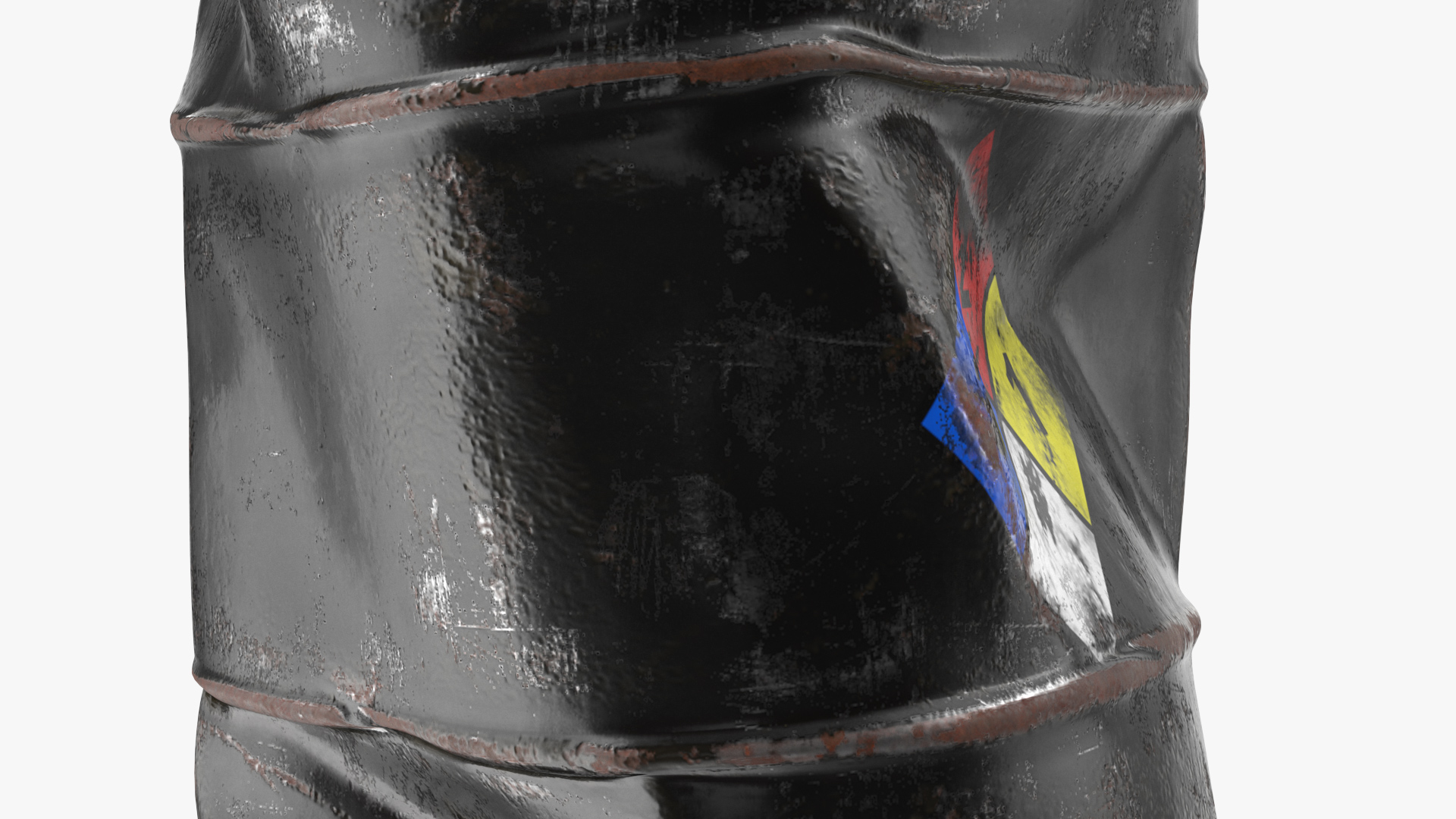 Damaged Chemical Barrel NFPA 704 3D