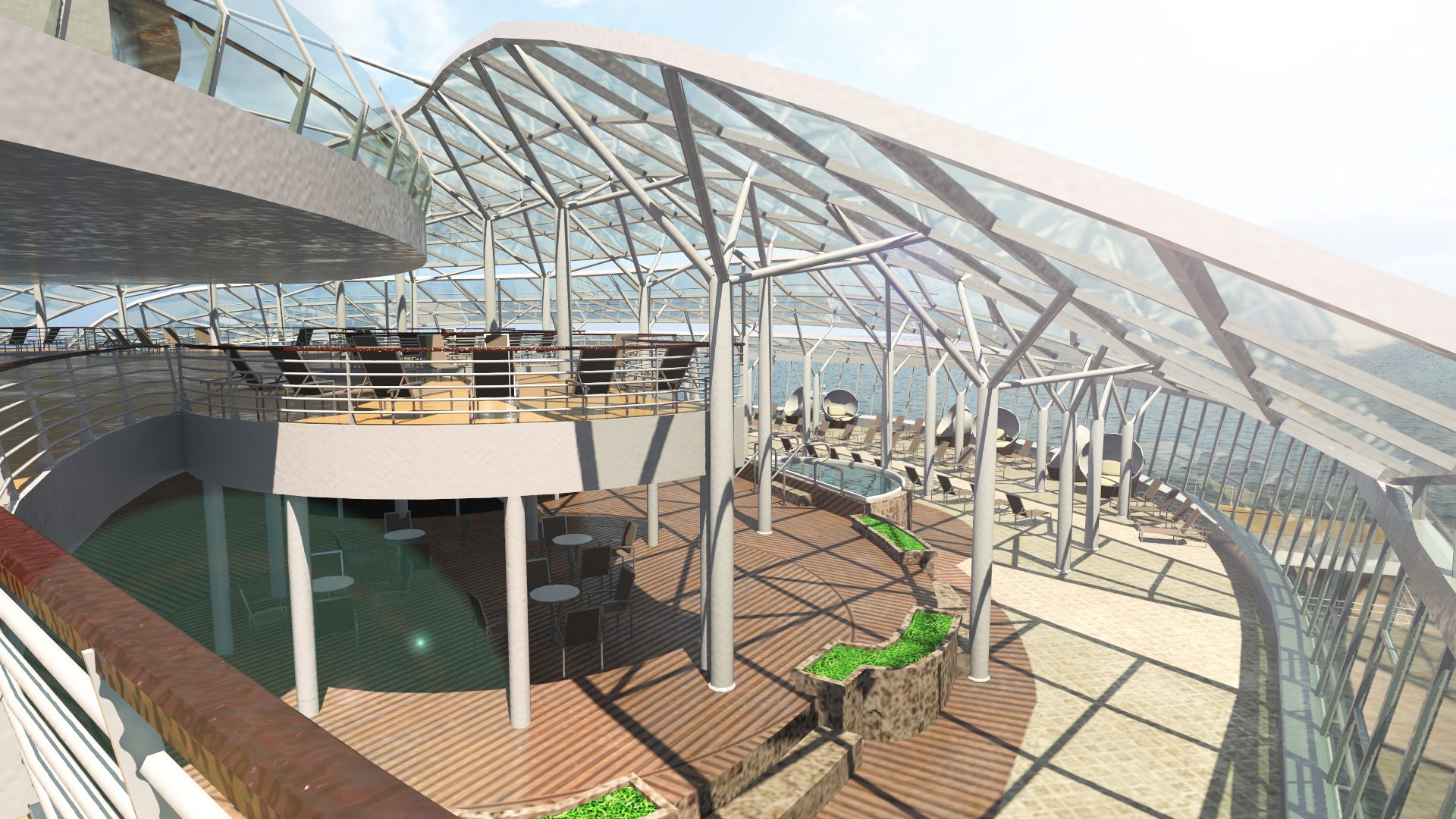 Oasis Class Cruise Ship Symphony of The Seas 3D model