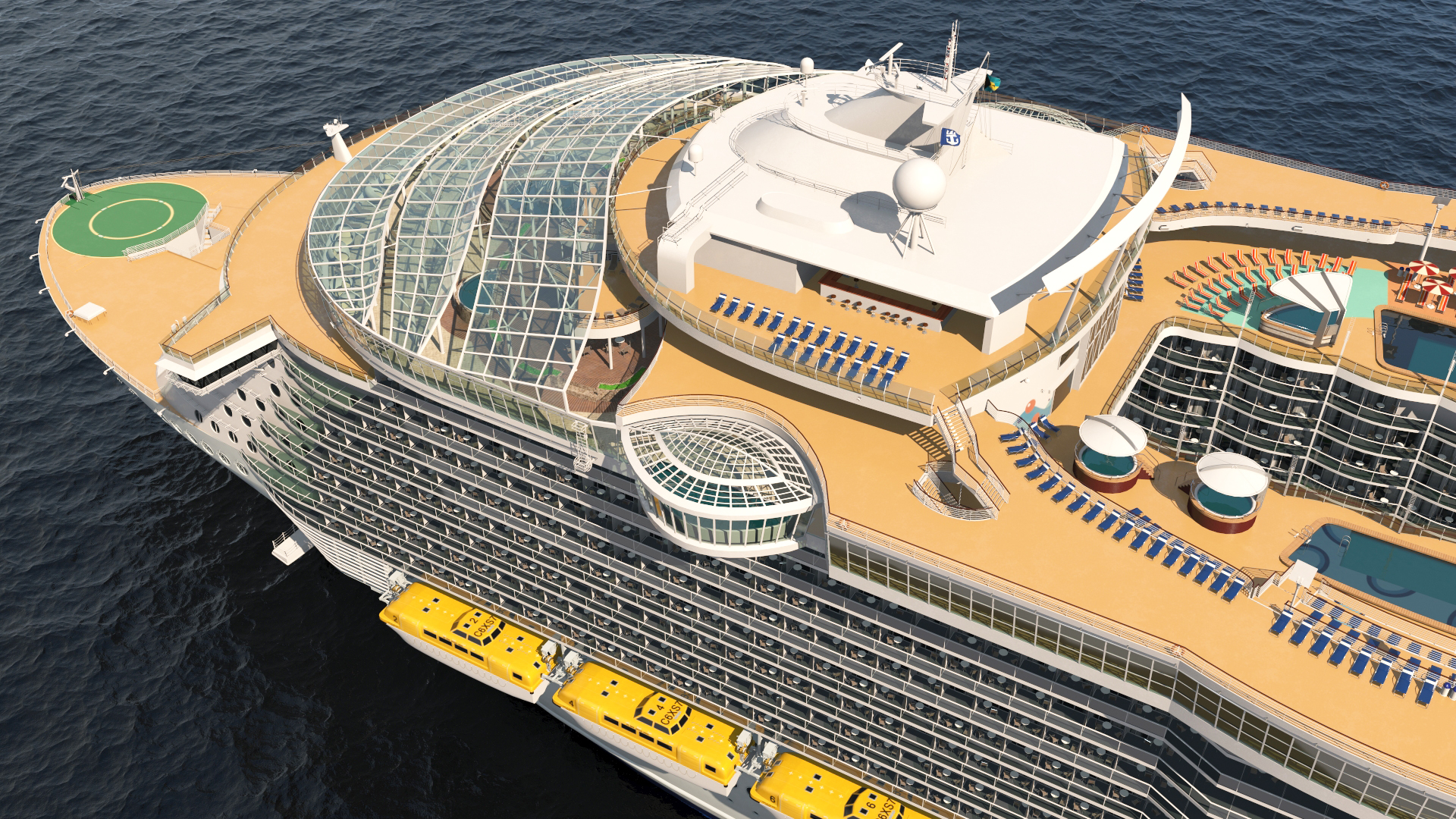 Oasis Class Cruise Ship Symphony of The Seas 3D model
