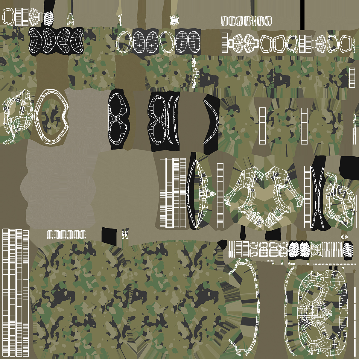 3D model Tactical Mask Skull Camouflage