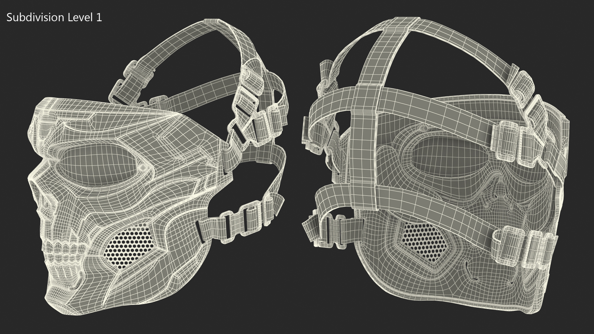 3D model Tactical Mask Skull Camouflage