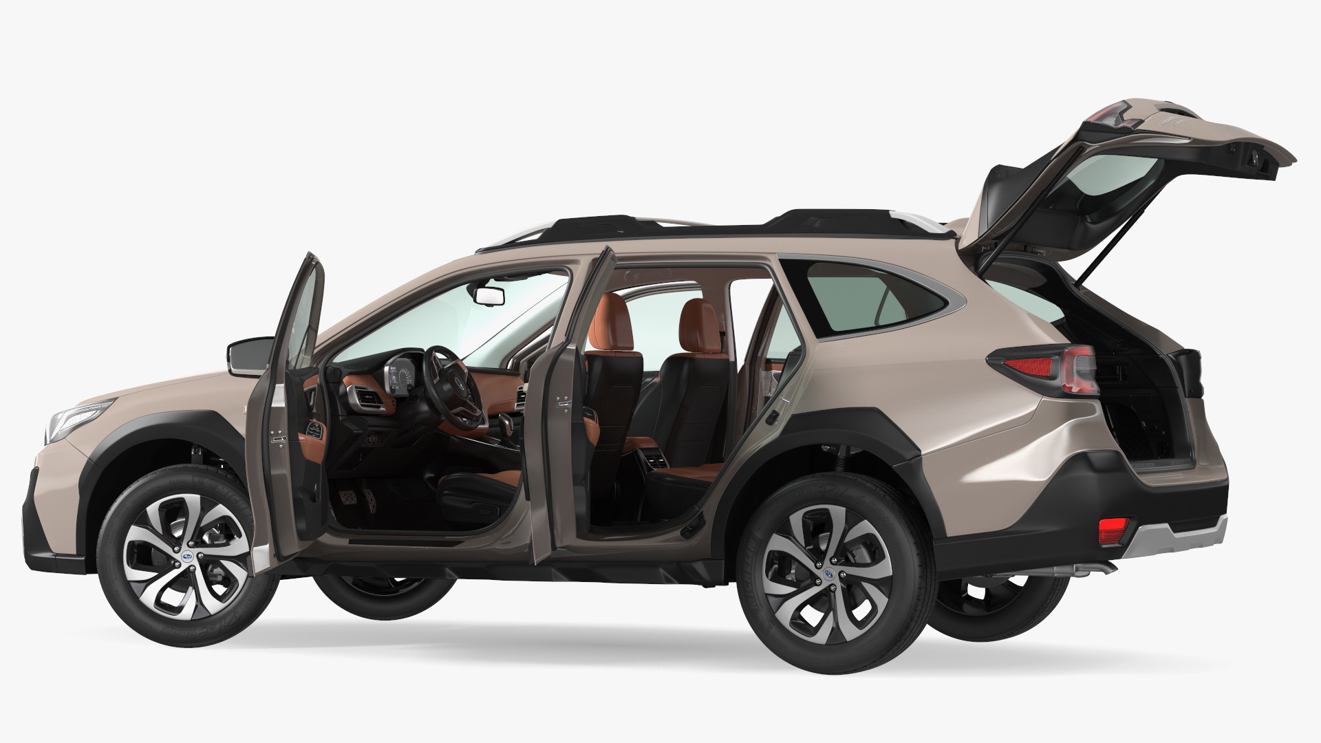 3D model Outback 2021 SUBARU Rigged for Maya