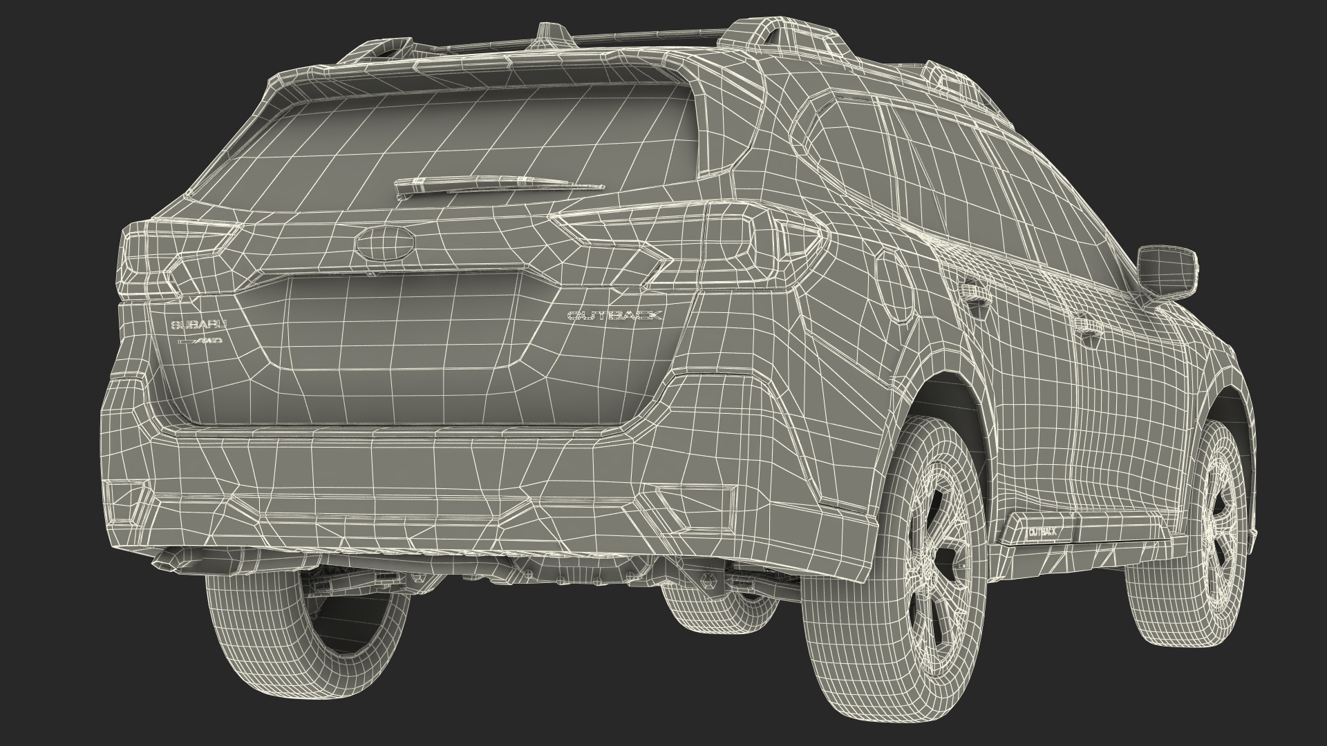 3D model Outback 2021 SUBARU Rigged for Maya