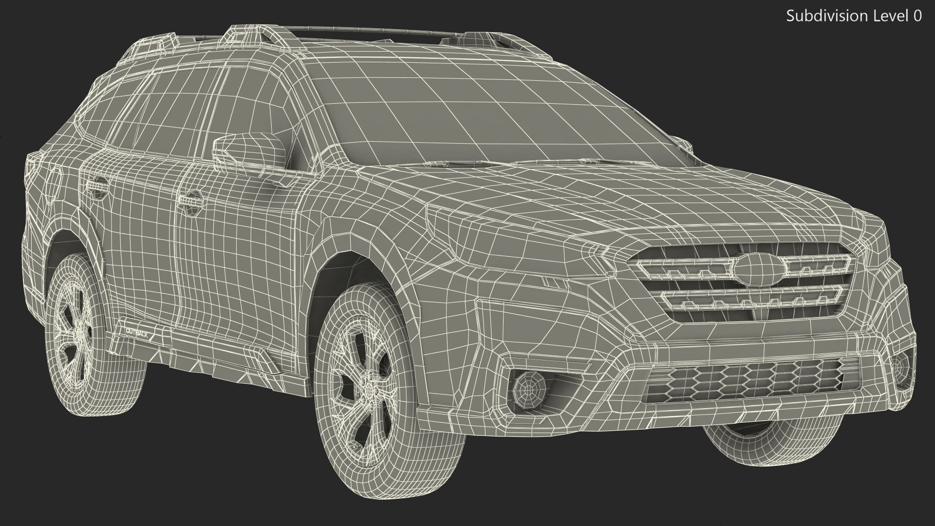 3D model Outback 2021 SUBARU Rigged for Maya