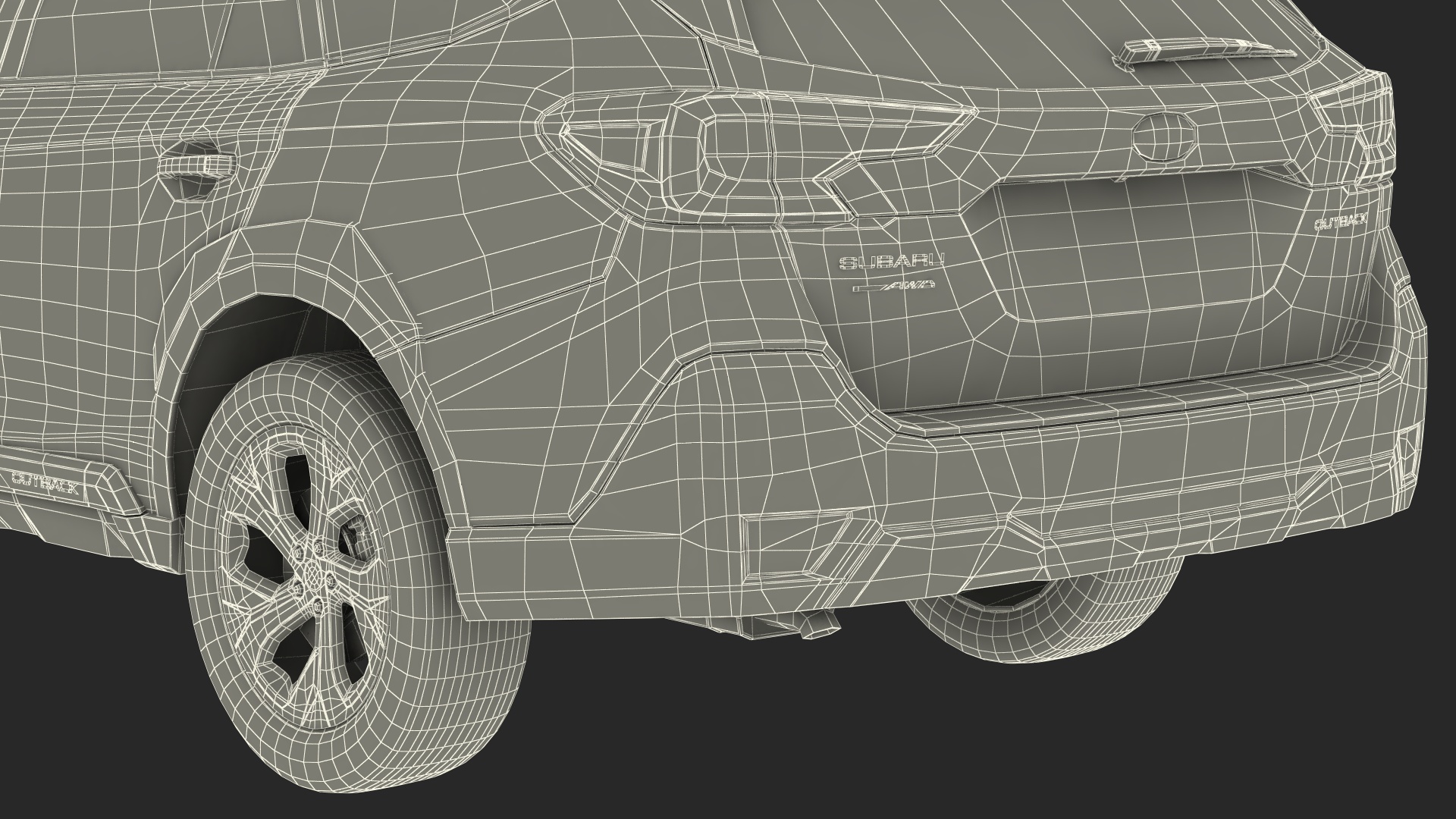 3D model Outback 2021 SUBARU Rigged for Maya