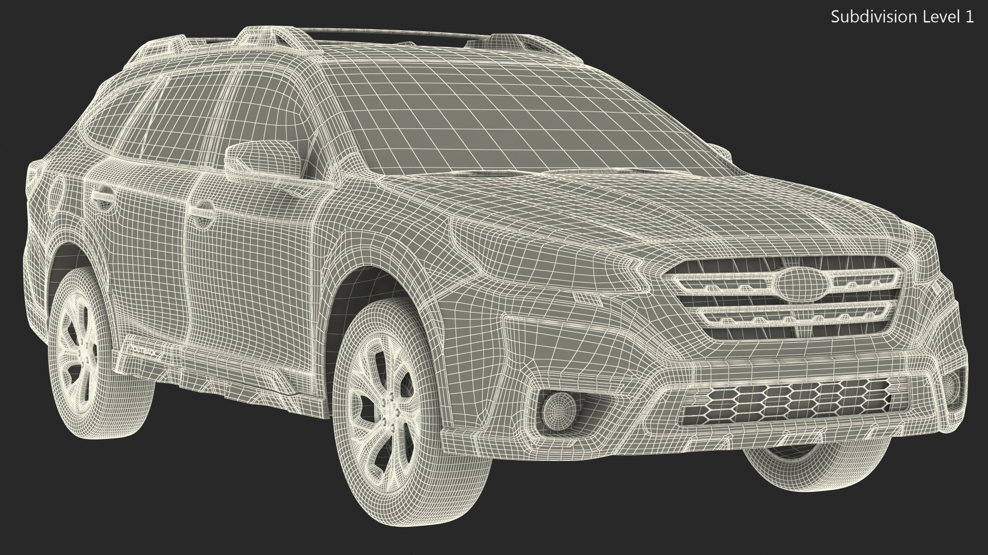 3D model Outback 2021 SUBARU Rigged for Maya
