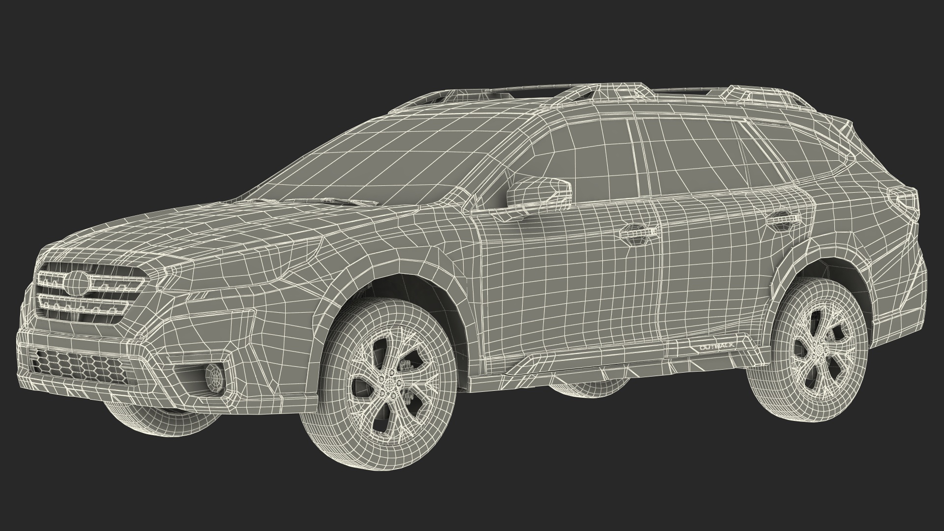 3D model Outback 2021 SUBARU Rigged for Maya