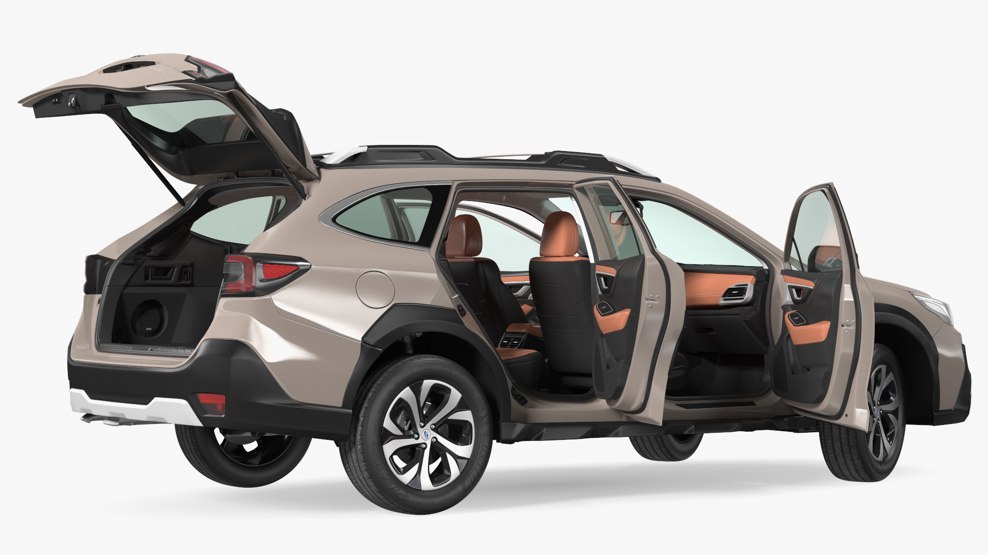 3D model Outback 2021 SUBARU Rigged for Maya